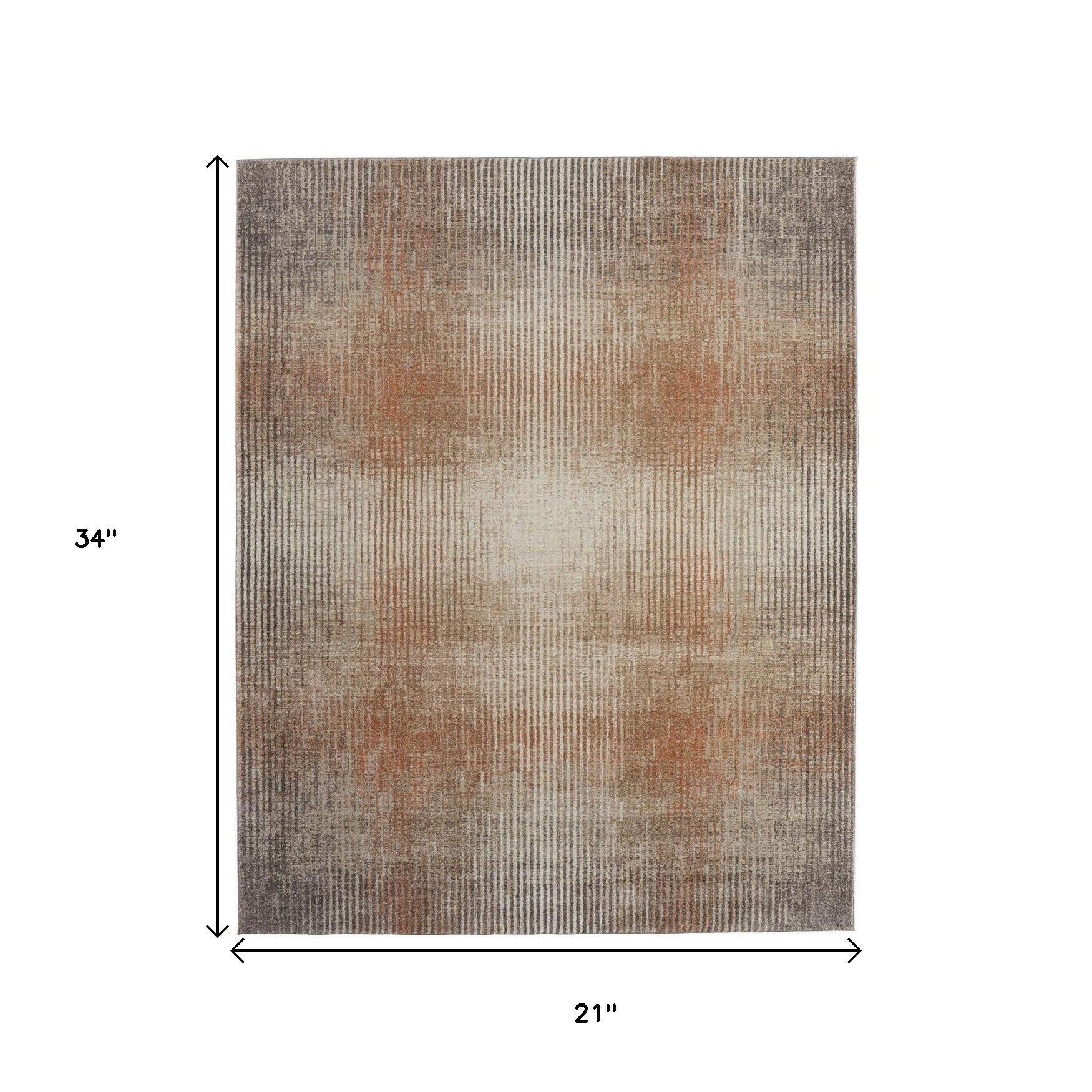 2' X 3' Ivory Taupe And Pink Abstract Area Rug - Home & Garden