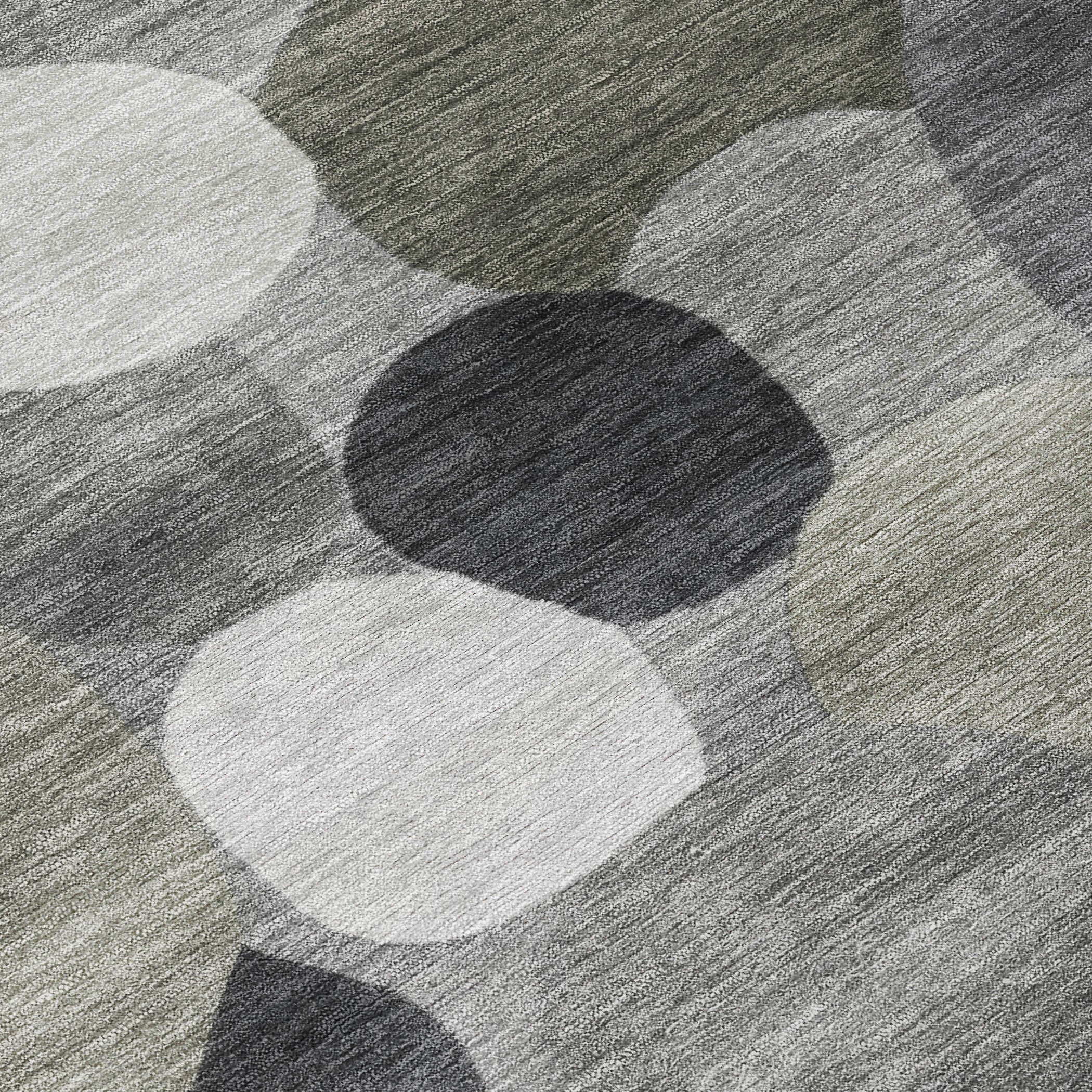 10' X 14' Gray And Silver Geometric Washable Indoor Outdoor Area Rug - Sports & Outdoor