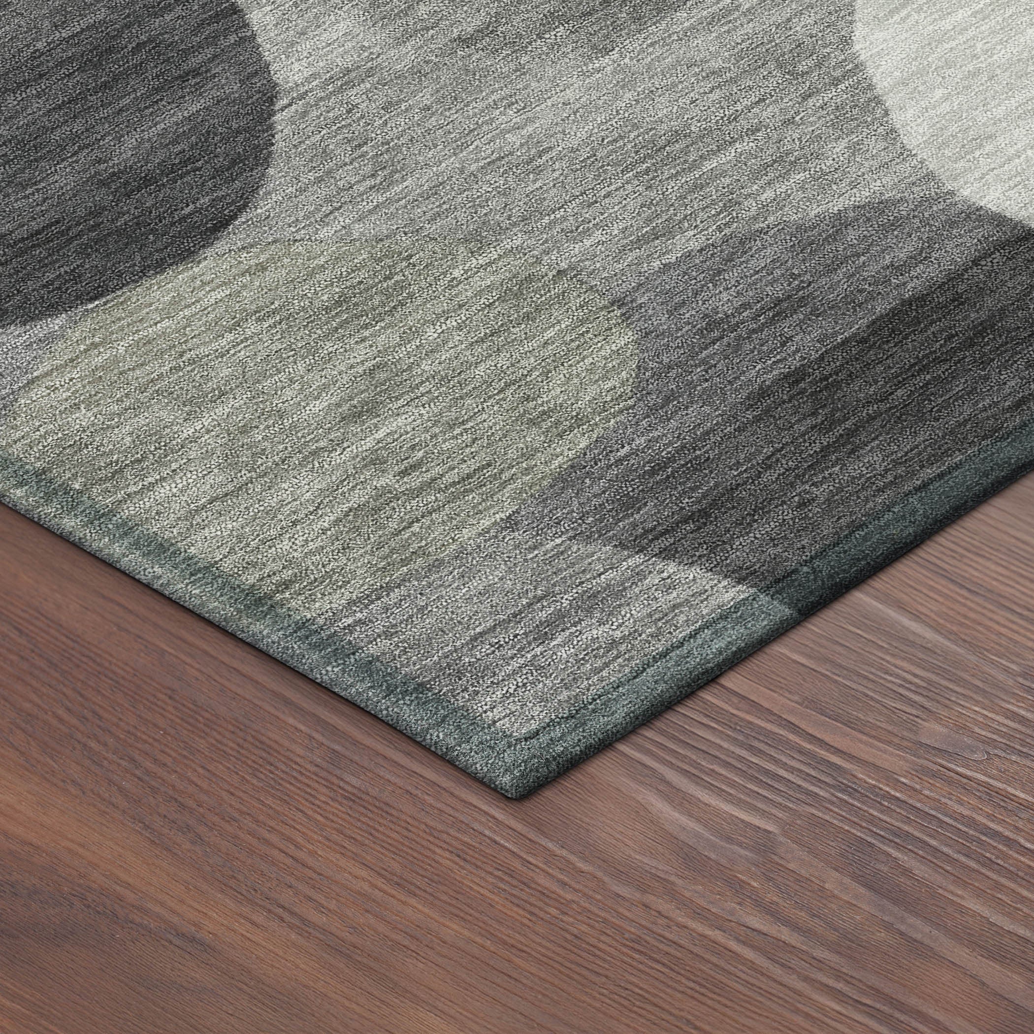 10' X 14' Gray And Silver Geometric Washable Indoor Outdoor Area Rug - Sports & Outdoor