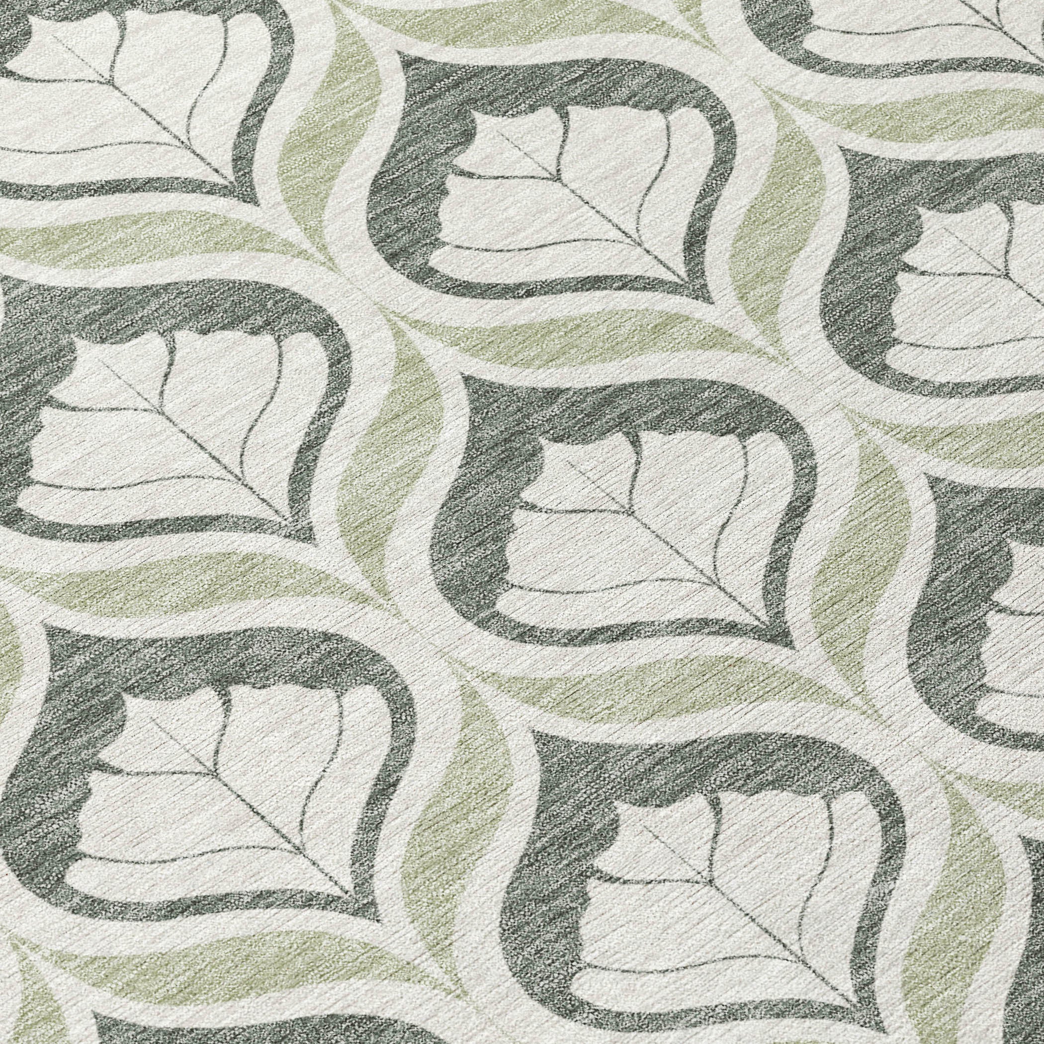 3' X 5' Lime Green And Beige Geometric Washable Indoor Outdoor Area Rug - Sports & Outdoor