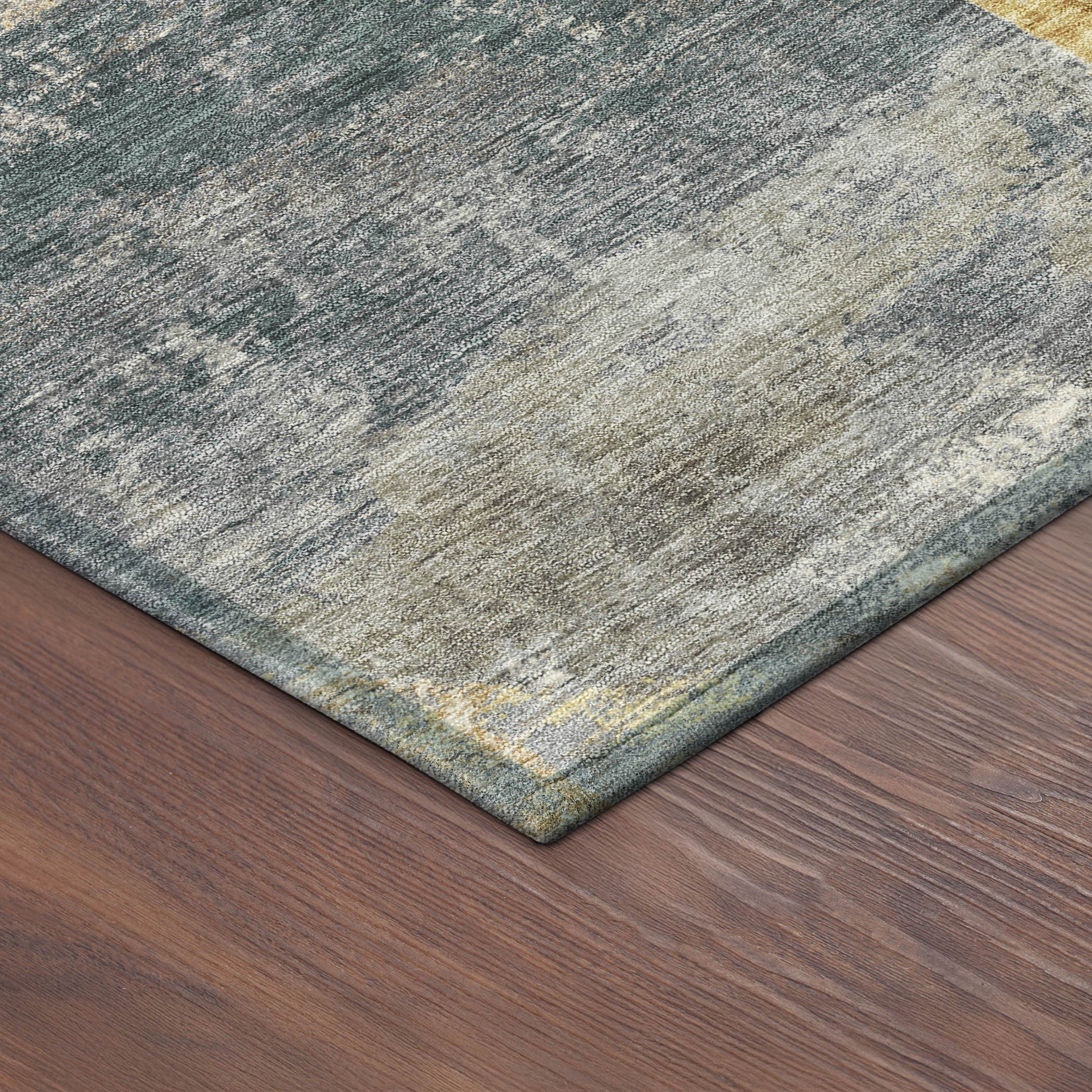 10' X 14' Gray Gold And Ivory Geometric Washable Indoor Outdoor Area Rug - Sports & Outdoor