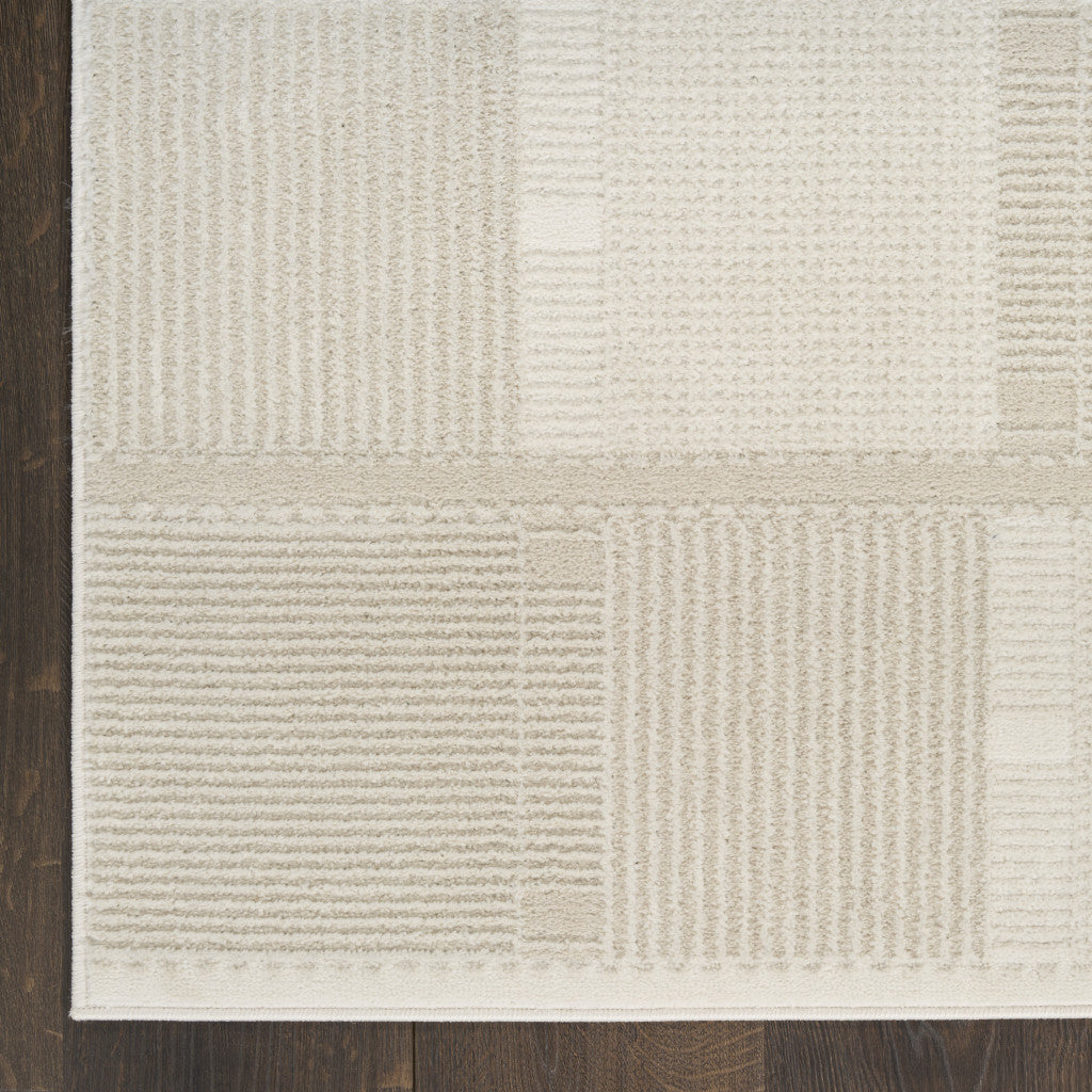 5' X 7' Beige Geometric Power Loom Area Rug - Home & Garden