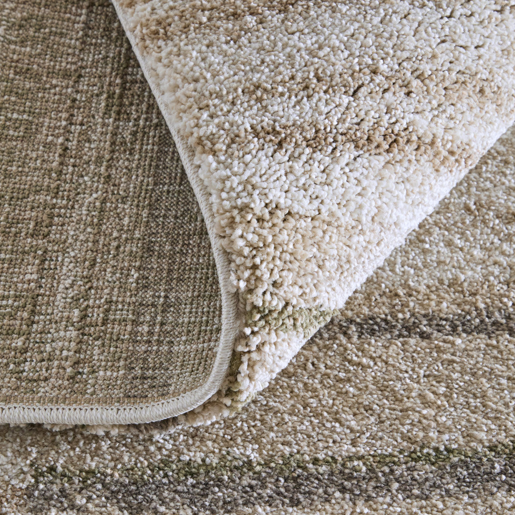 7' Blue And Ivory Geometric Area Rug - Home & Garden