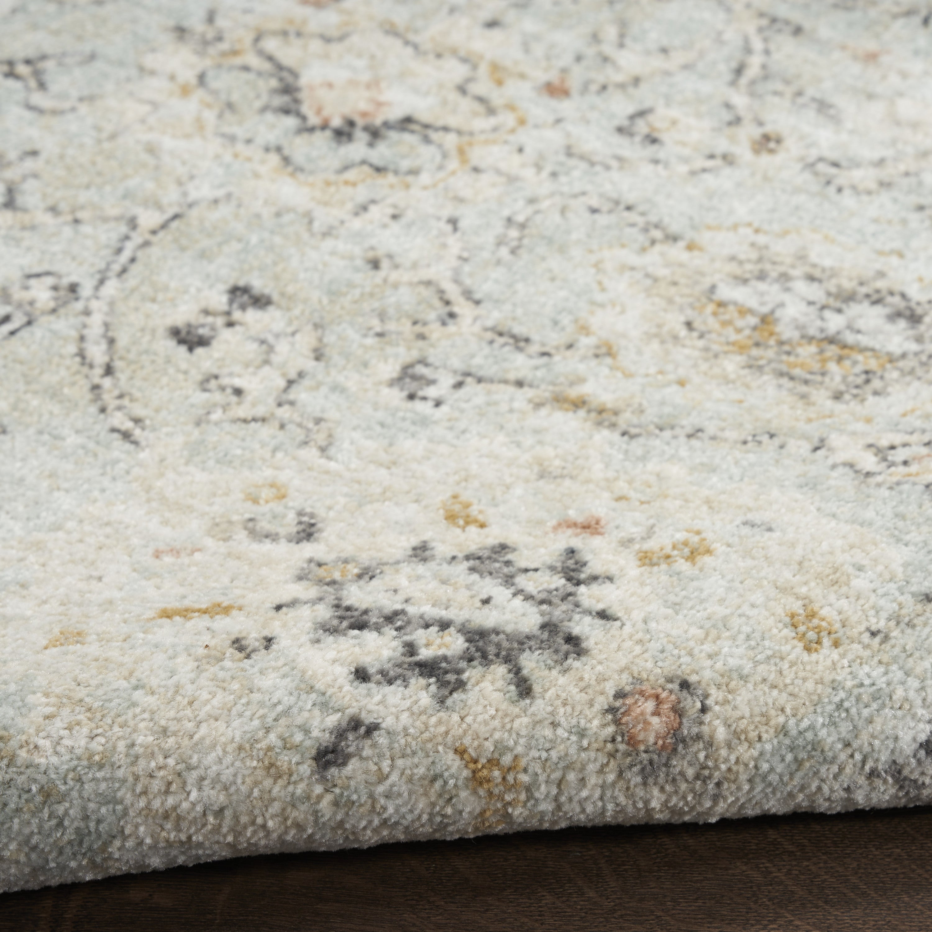 10' X 14' Green Floral Distressed Area Rug - Home & Garden