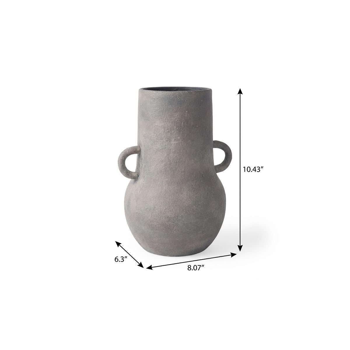 10" Brown Ceramic Amphora Table Vase - Home & Garden