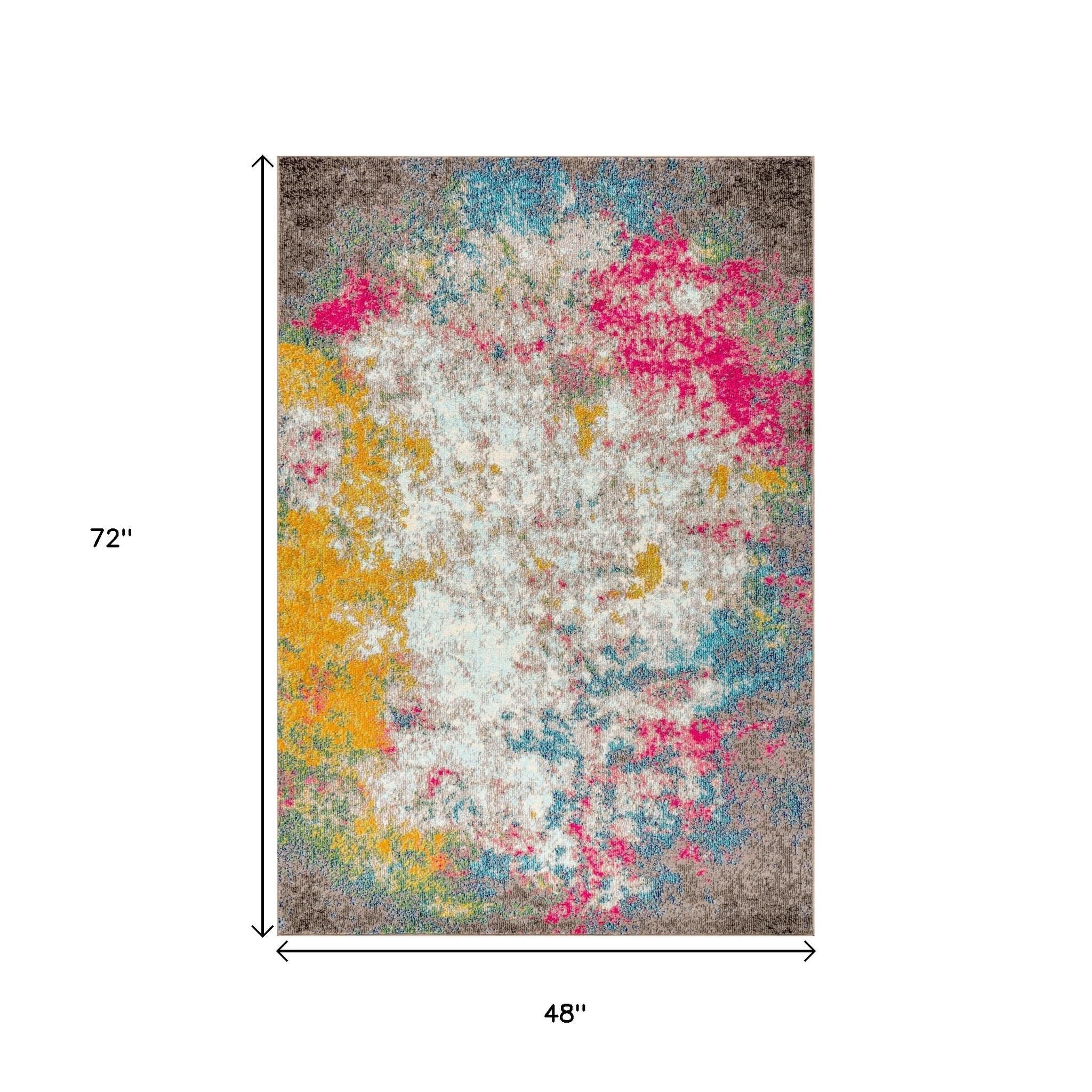 4' X 6' Abstract Area Rug - Home & Garden