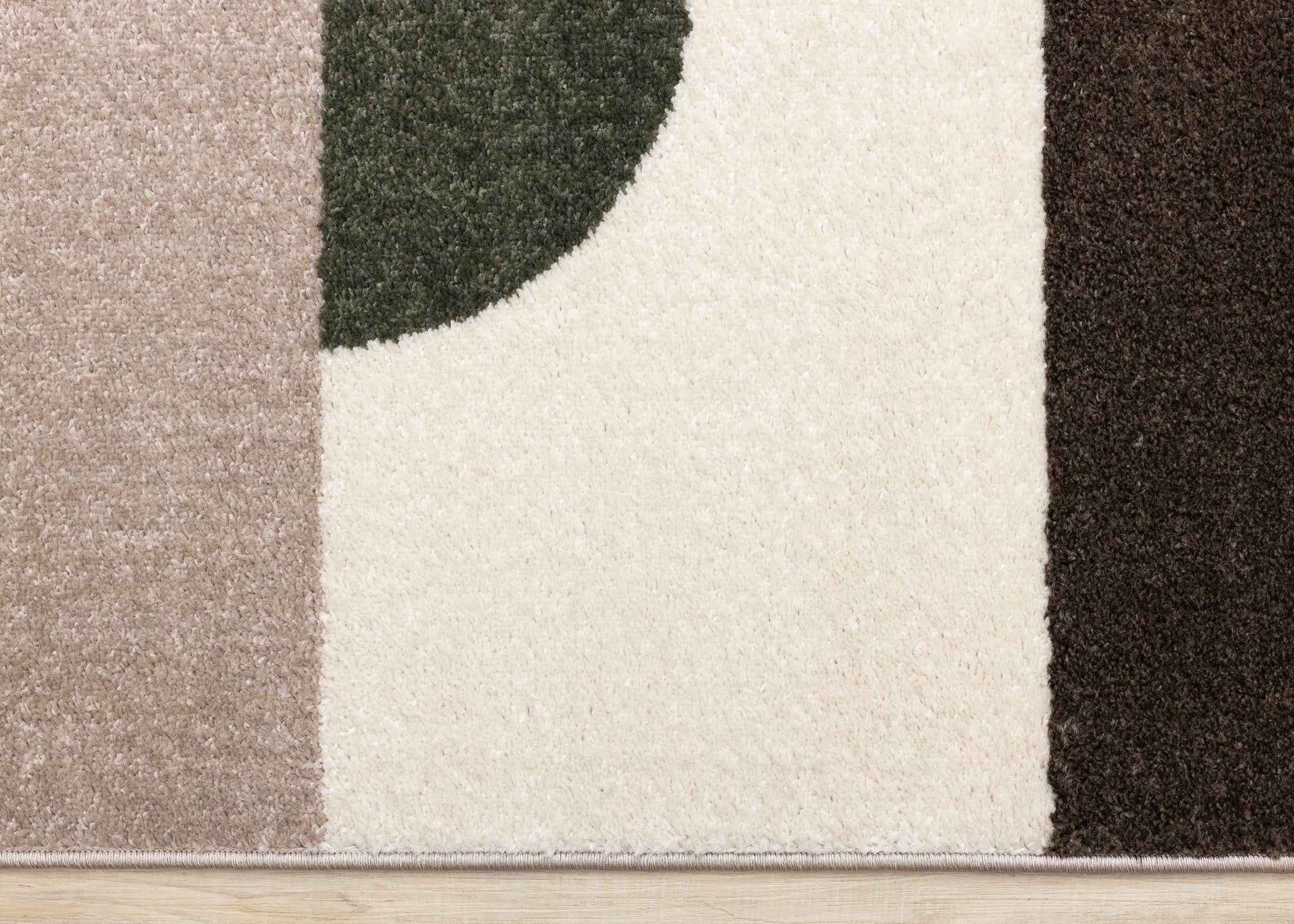 5' X 8' Cream Green And Brown Geometric Area Rug - Home & Garden