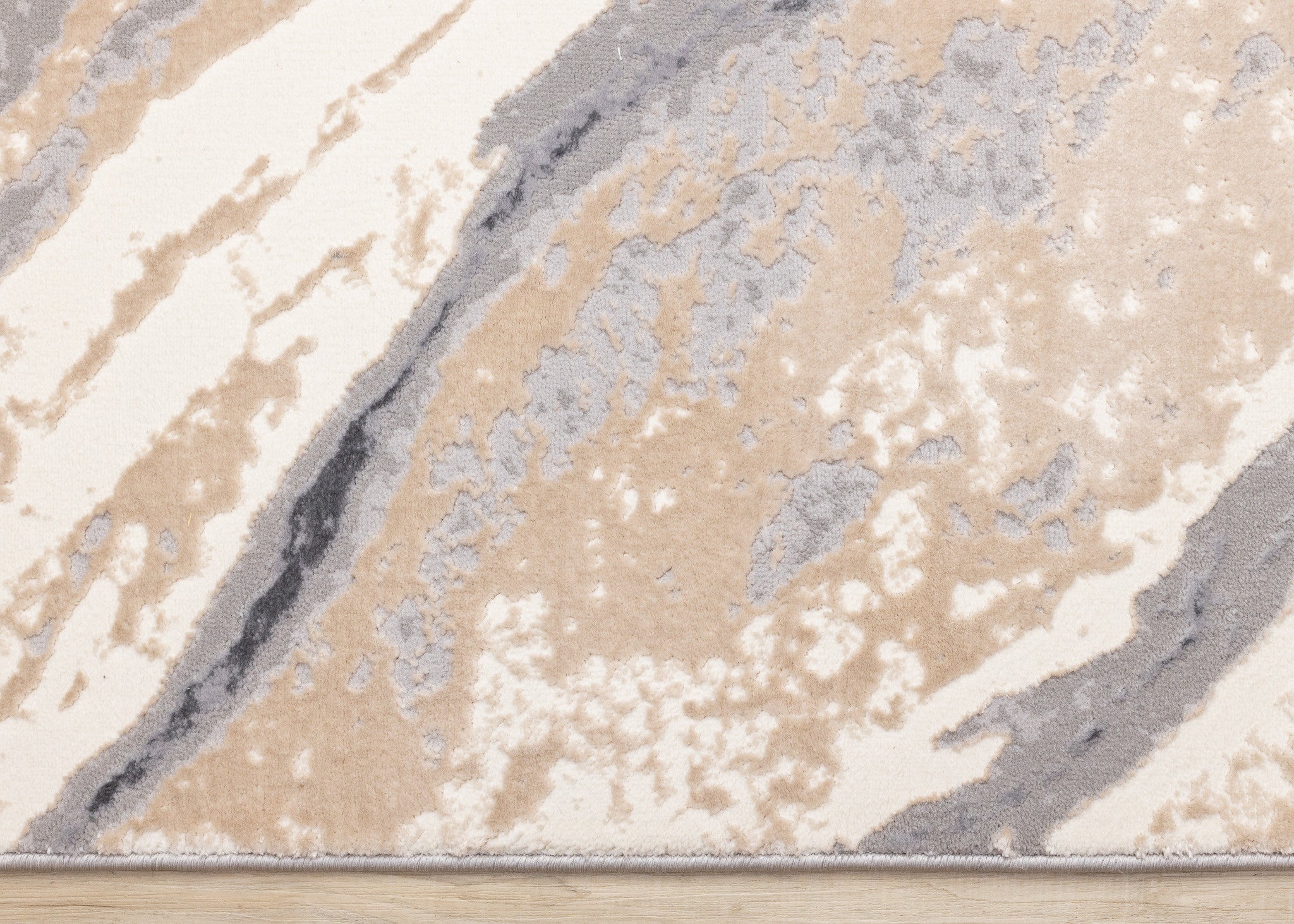 5' X 8' Taupe Gray And Ivory Abstract Area Rug - Home & Garden