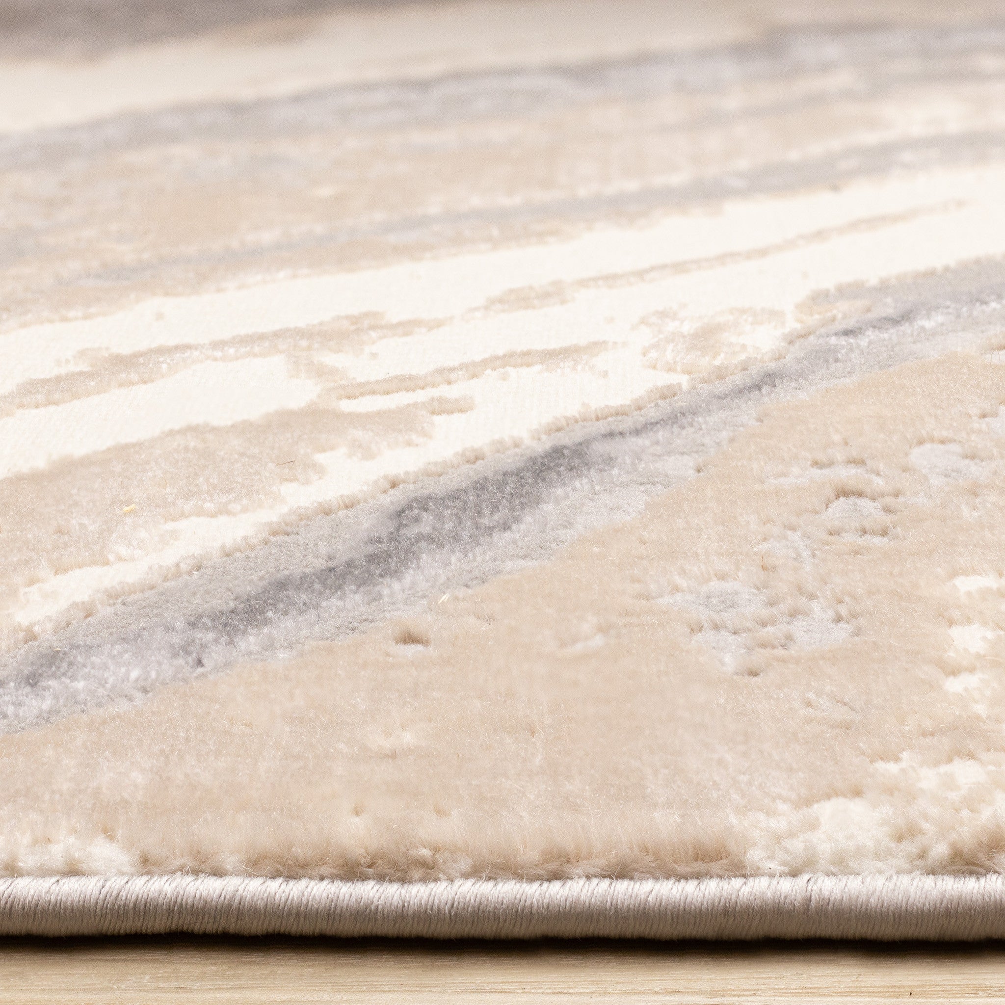 5' X 8' Taupe Gray And Ivory Abstract Area Rug - Home & Garden