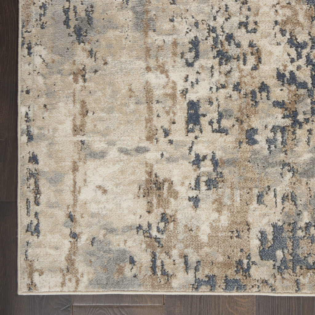 12' X 15' Beige and Gray Abstract Power Loom Area Rug - Home & Garden