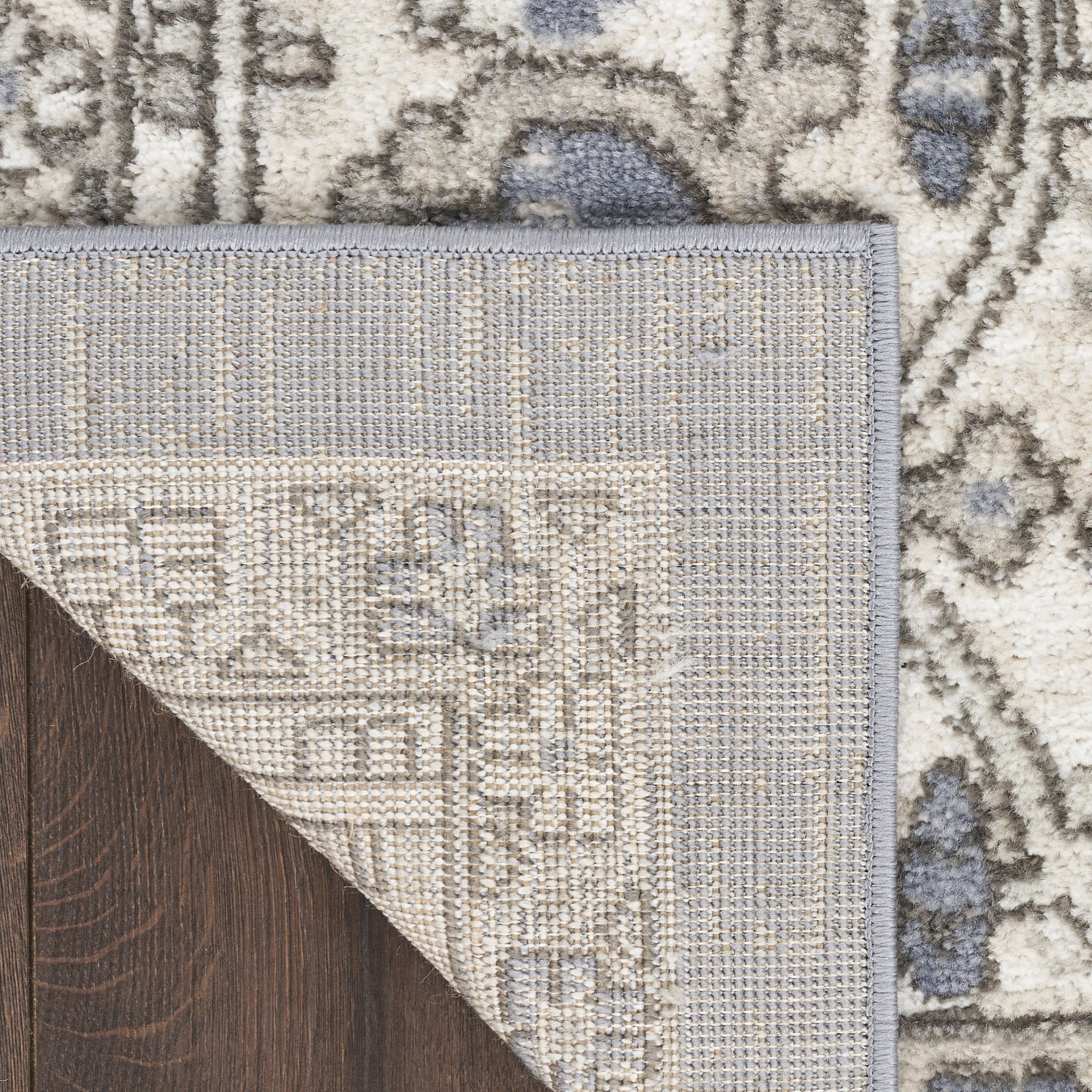 5' X 7' Blue and Ivory Medallion Power Loom Distressed Area Rug - Home & Garden