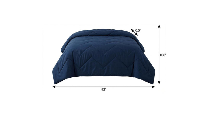 92" X 106" Indigo Cotton Quilt - Bed & Bath