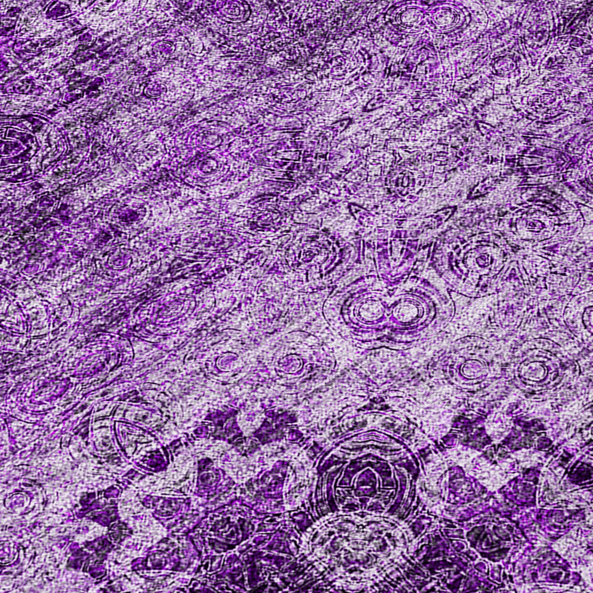 5' X 8' Eggplant Floral Medallion Washable Non Skid Indoor Outdoor Area Rug - Outdoor