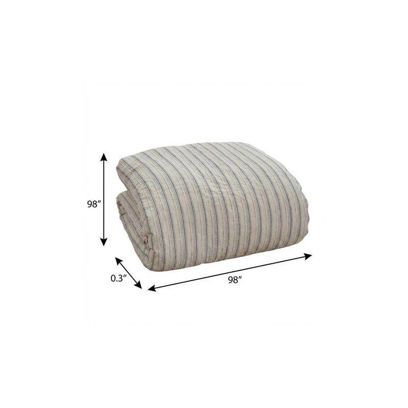 Natural Queen Linen Dry Clean Only Polyester Duvet Cover - Bed & Bath