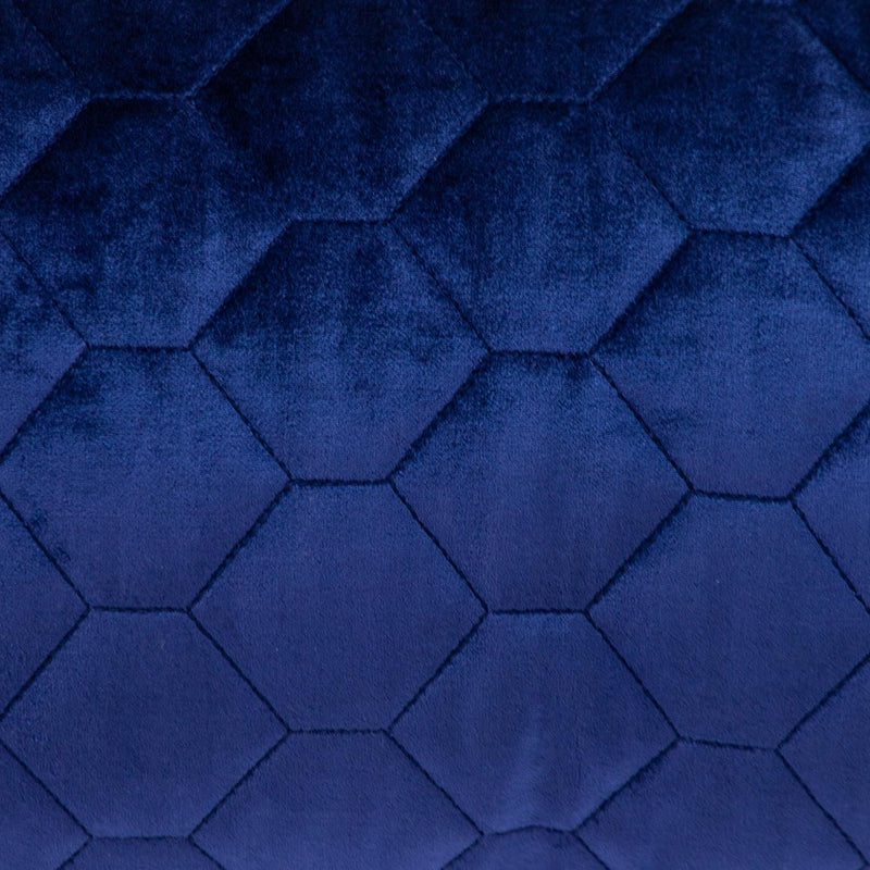 Blue Tufted Velvet Quilted Lumbar Throw Pillow - Home Decor