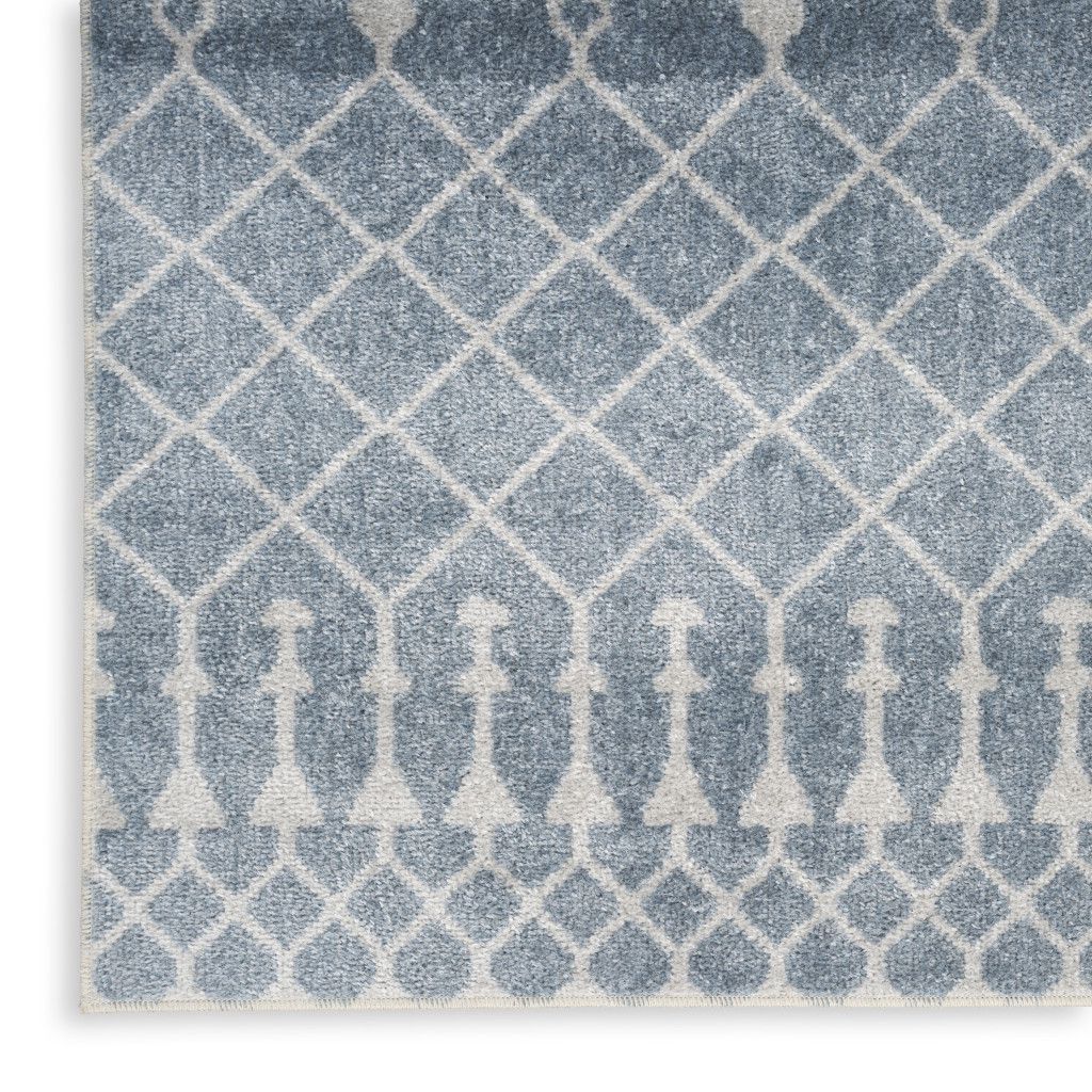 12' Blue Moroccan Runner Rug - Home & Garden