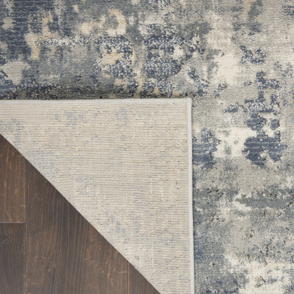 10' Beige And Gray Abstract Runner Rug - Home & Garden