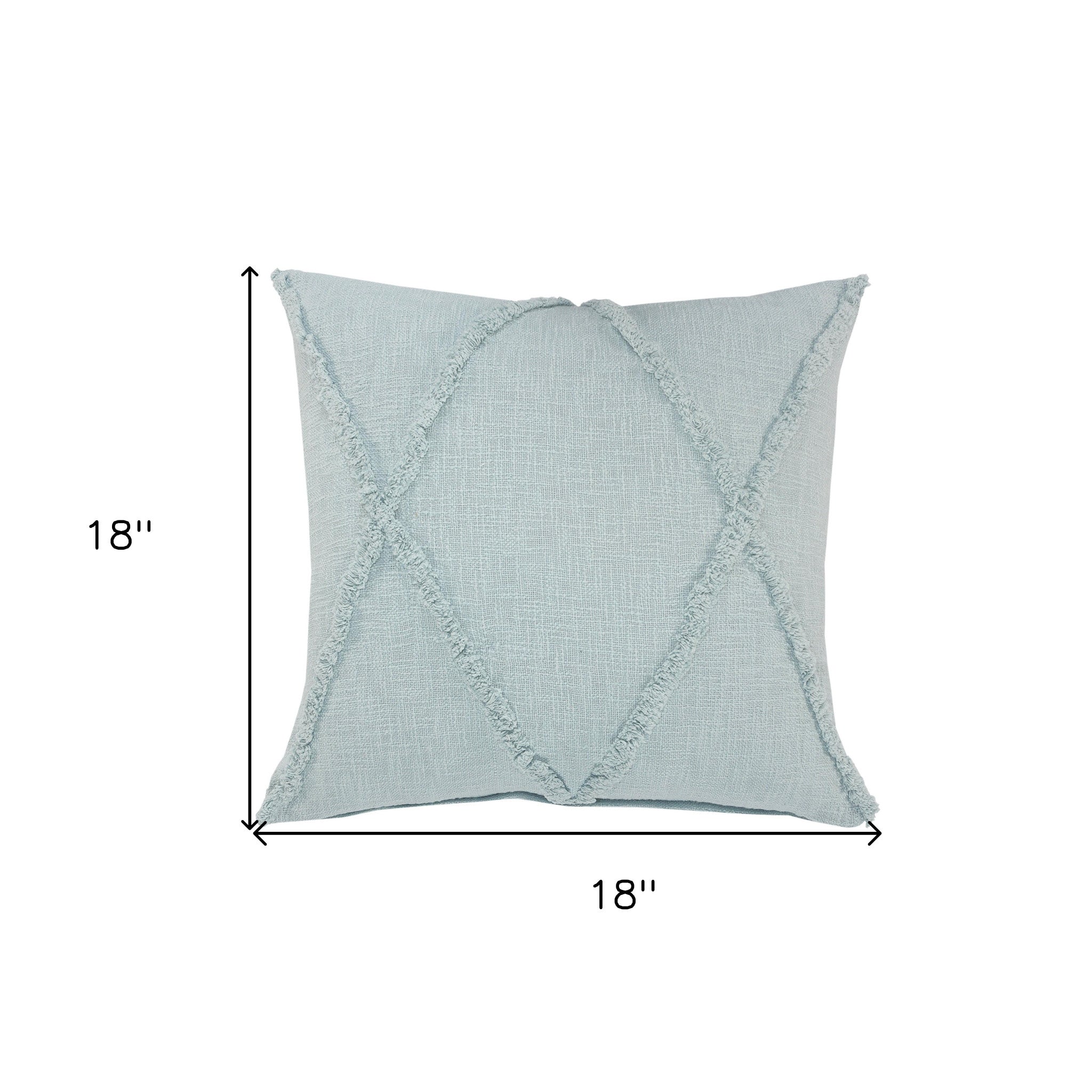 18" Blue Cotton Throw Pillow - Home & Garden