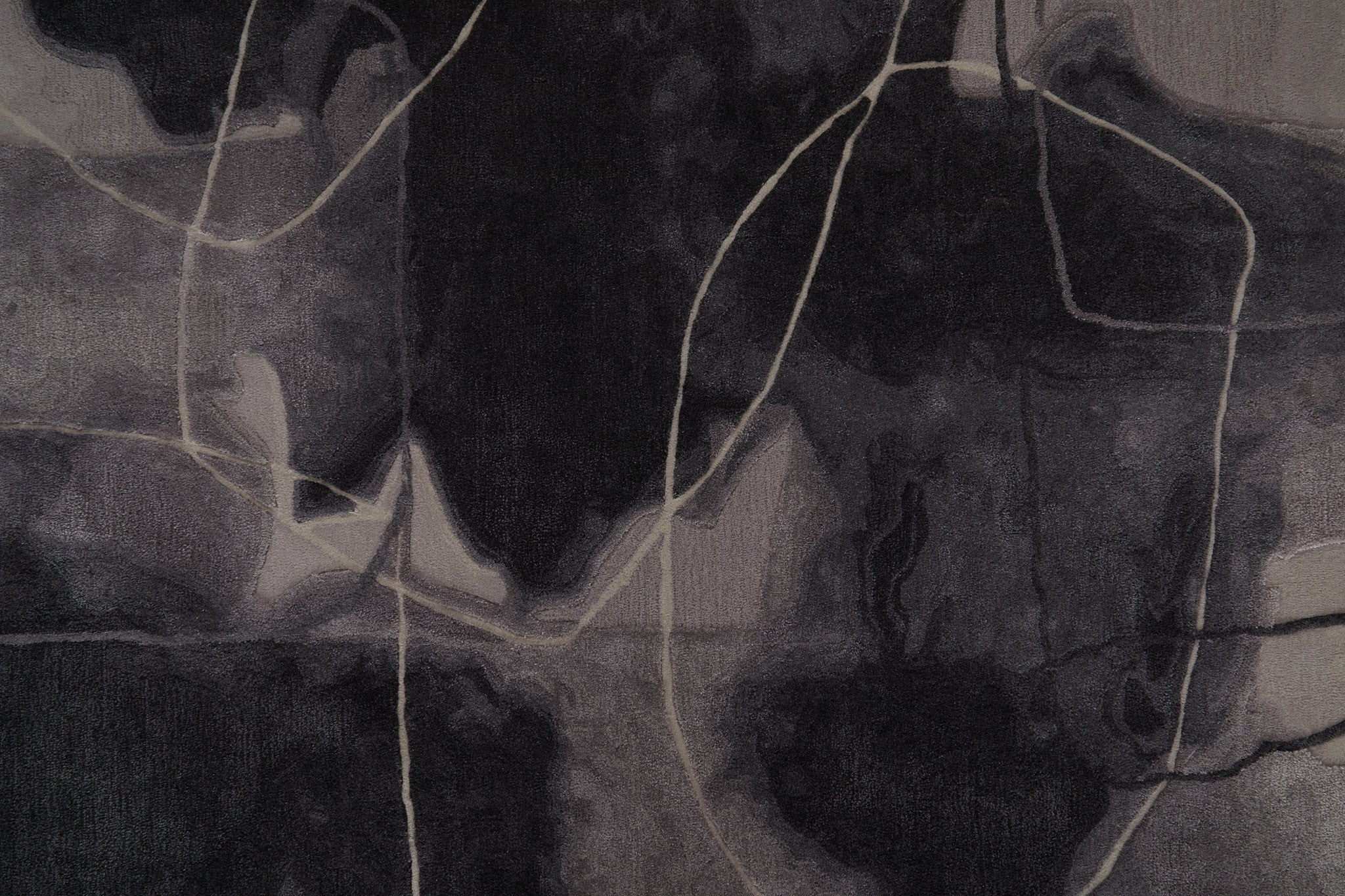 2' X 3' Gray and Ivory Abstract Hand Tufted Area Rug - Home & Garden
