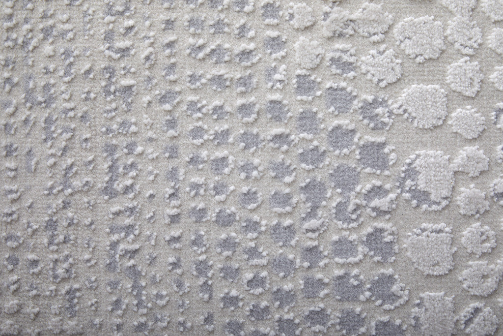 2' X 3' Gray And Ivory Abstract Distressed Area Rug - Home & Garden