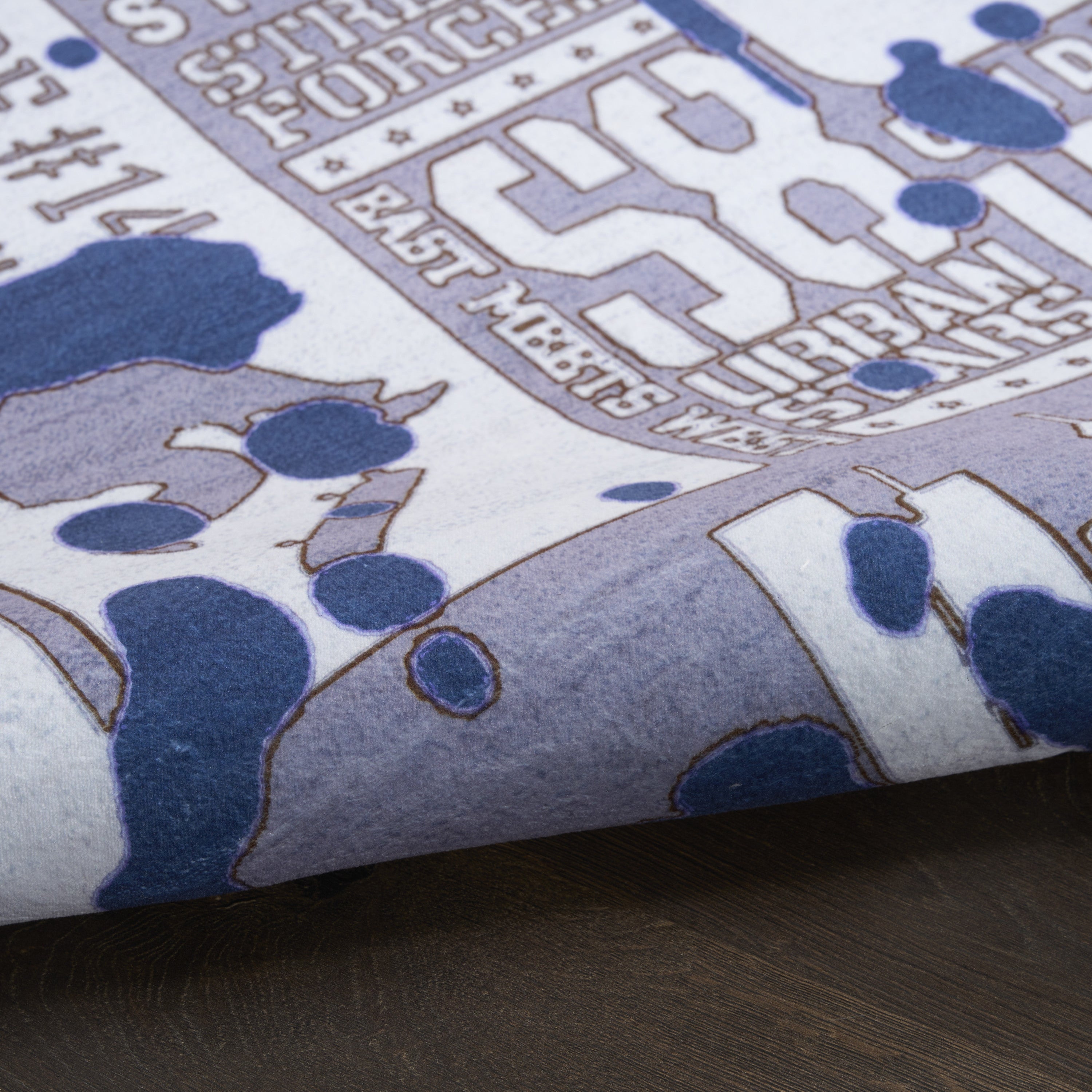 4' X 5' Blue And Gray Skateboard Youthful Area Rug - Home & Garden