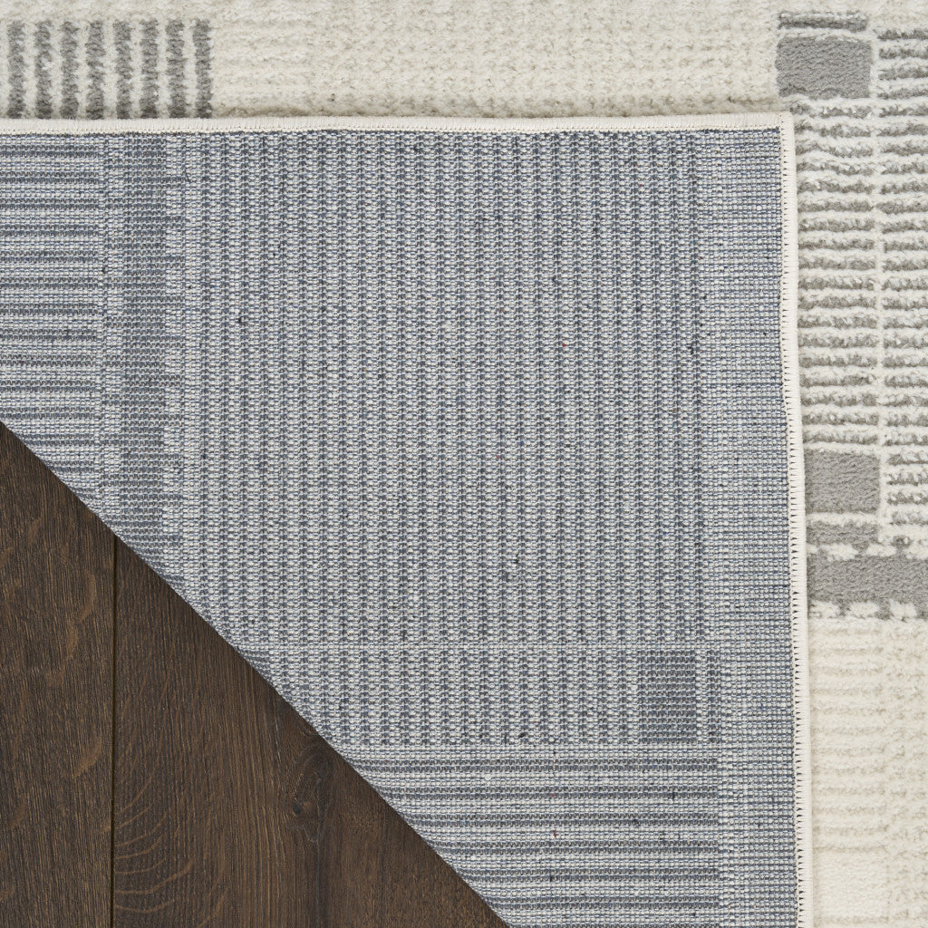 5' X 7' Gray Geometric Power Loom Area Rug - Home & Garden