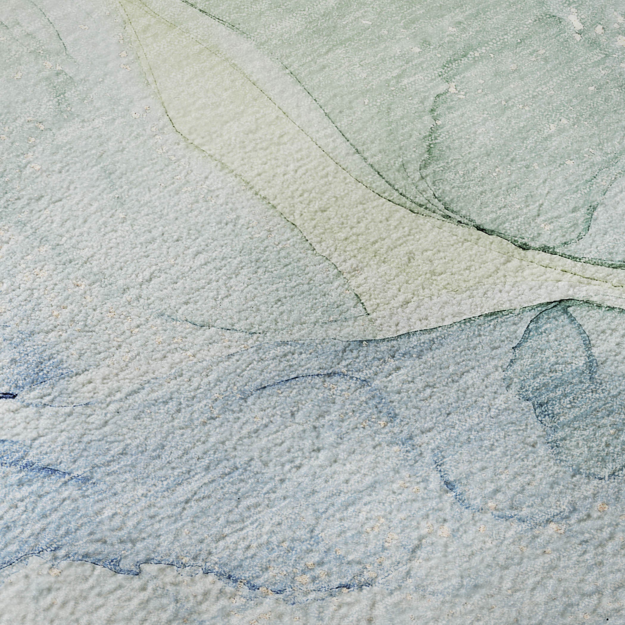 5' X 8' Blue And Ivory Abstract Washable Area Rug With UV Protection - Home & Garden