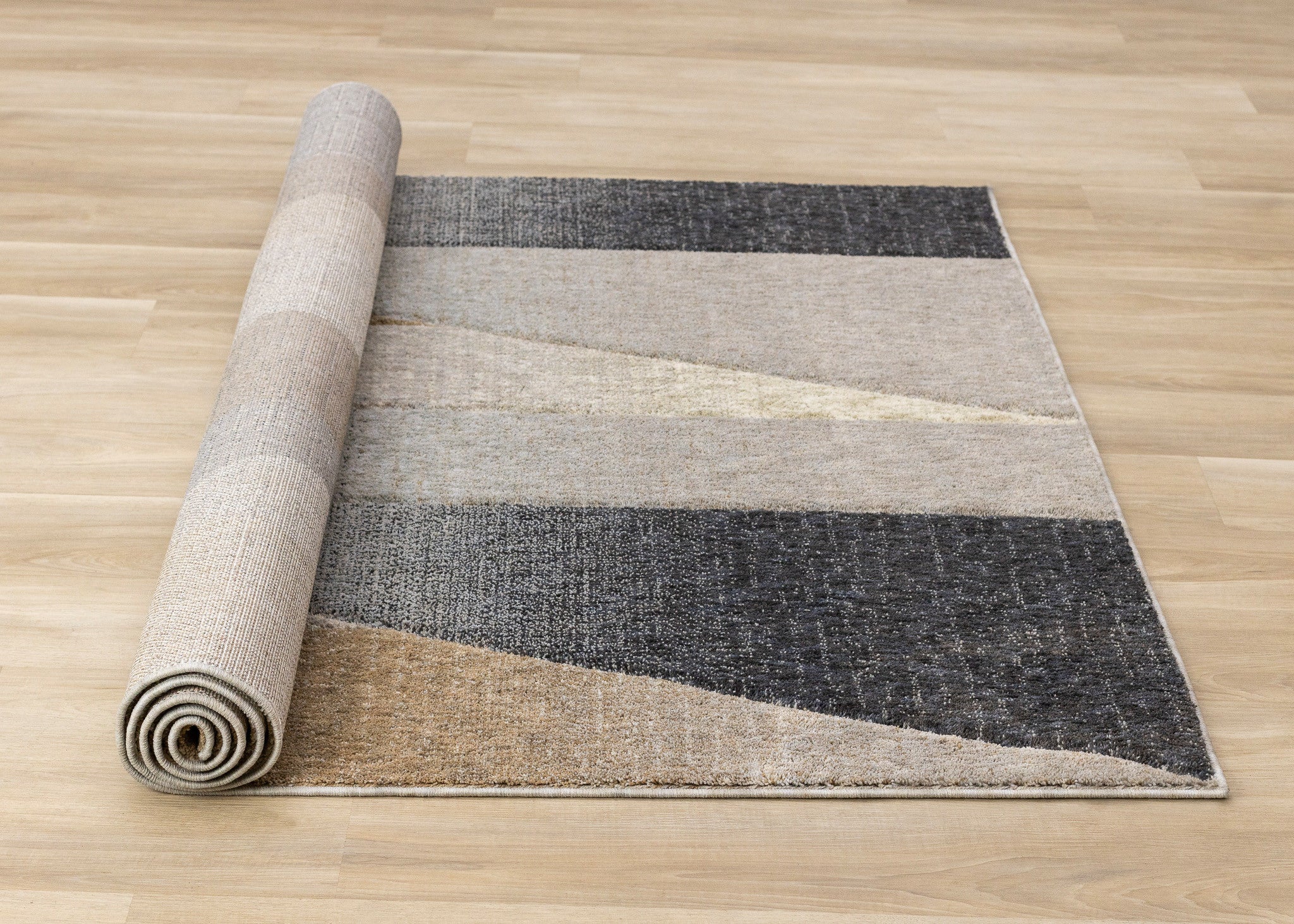 8' X 11' Gray Brown And Beige Geometric Area Rug - Home & Garden