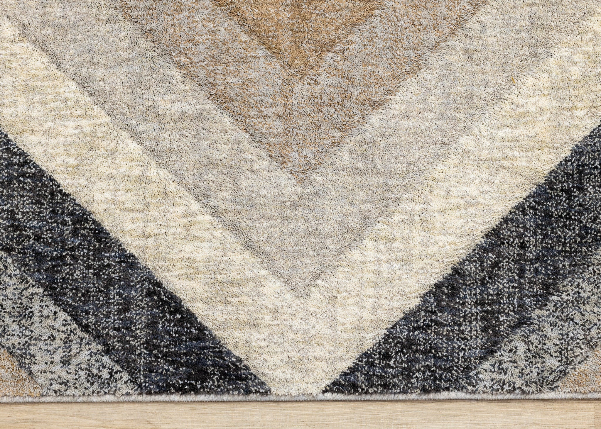5' X 8' Gray Beige And Black Geometric Area Rug - Home & Garden
