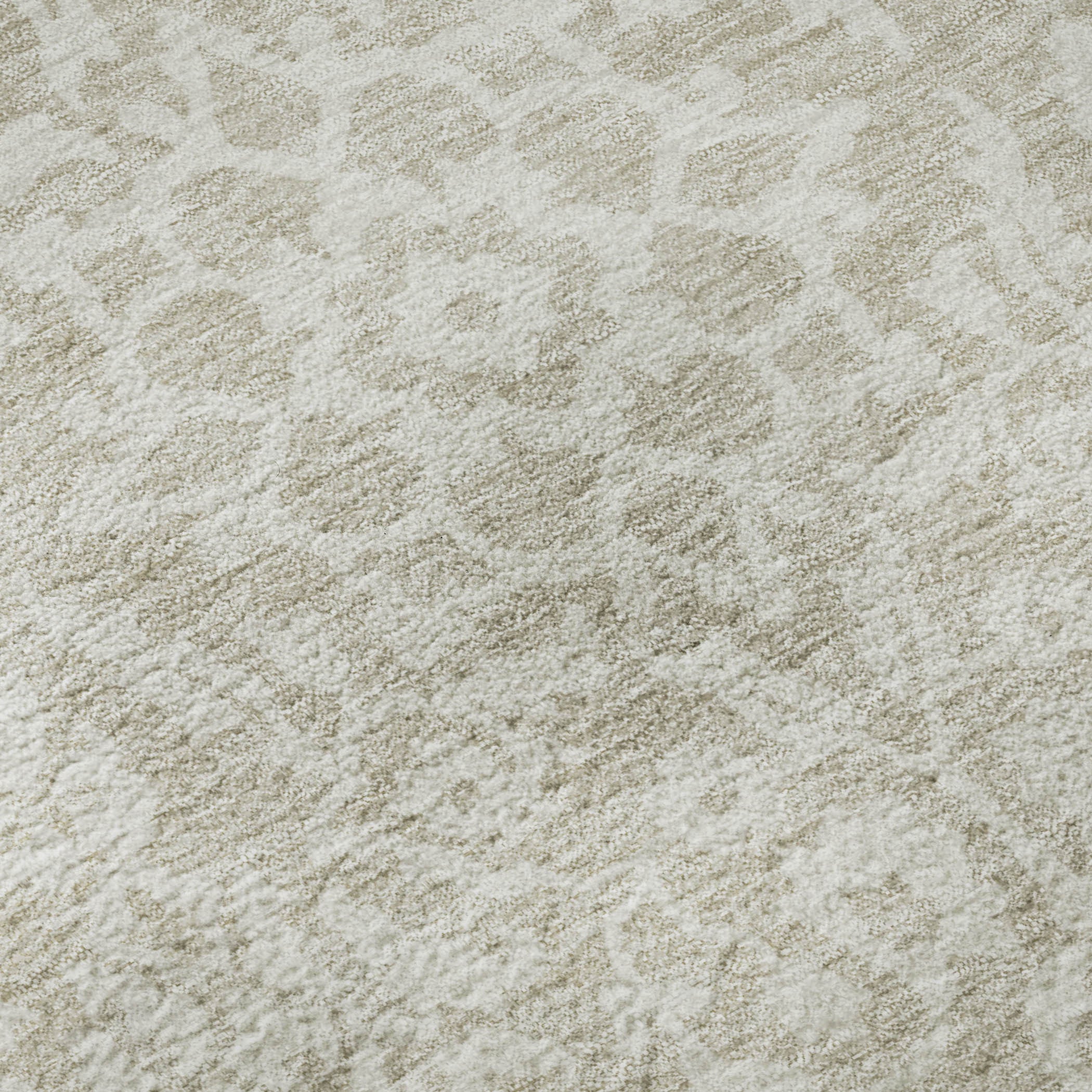10' X 14' Beige And Ivory Damask Washable Area Rug With UV Protection - Home & Garden
