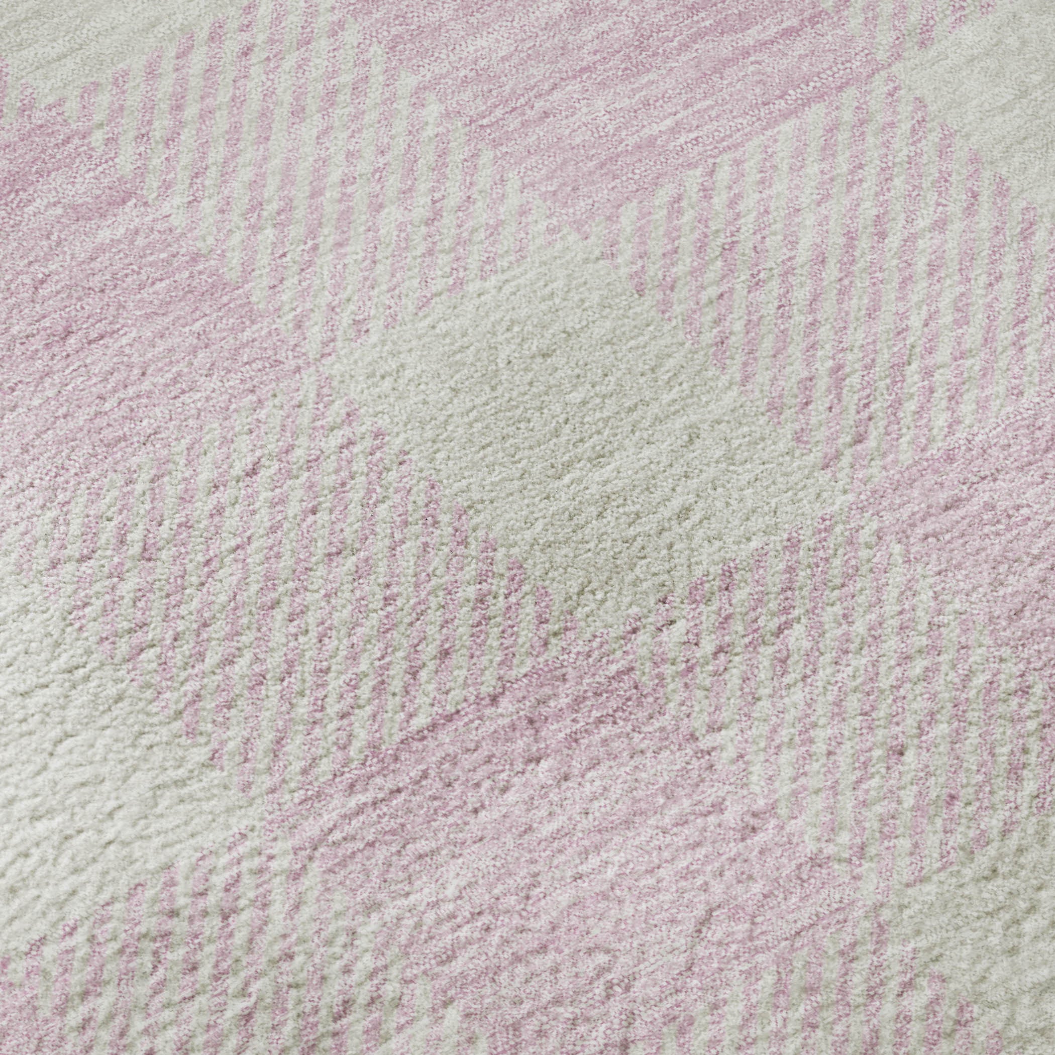 5' X 8' Pink And Ivory Plaid Washable Area Rug With UV Protection - Home & Garden
