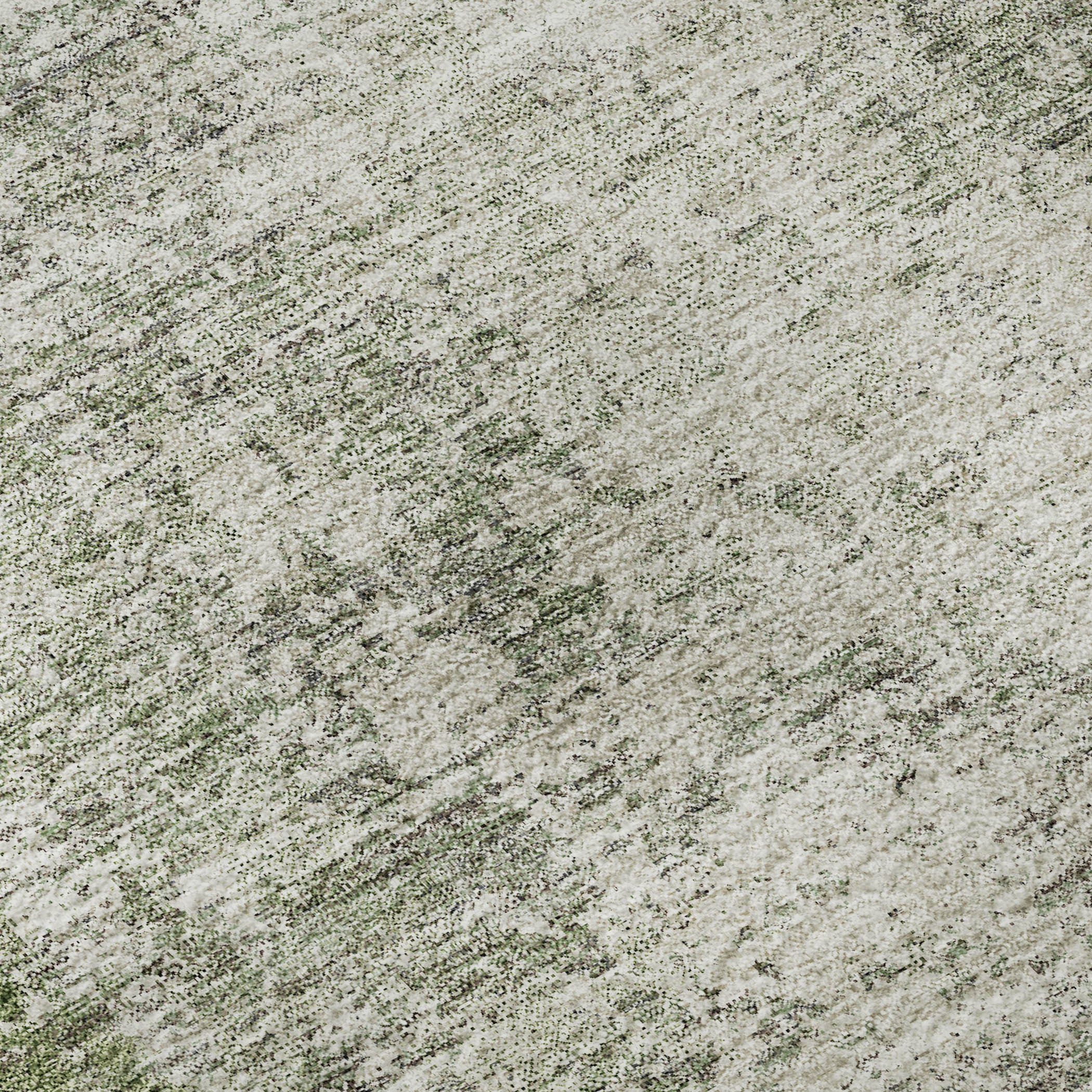 10' X 14' Green And Ivory Abstract Washable Area Rug With UV Protection - Home & Garden