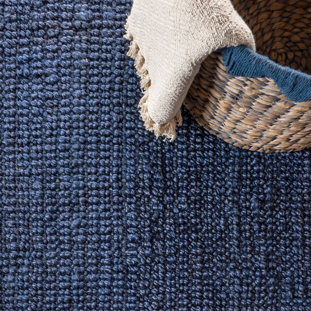 6' X 9' Navy Blue Jute Handmade Area Rug - Home & Garden