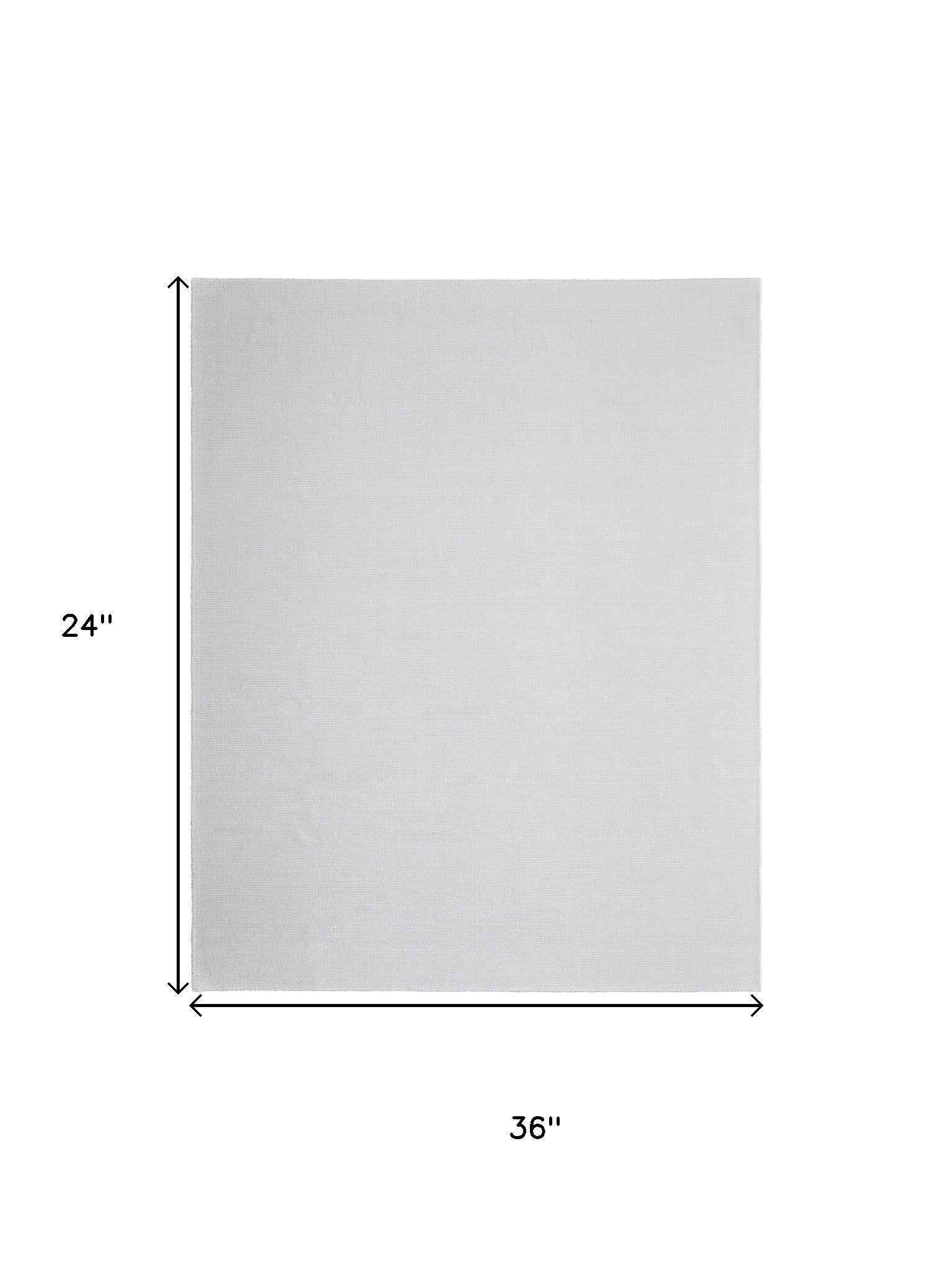 2' X 3' White Hand Woven Area Rug - Home & Garden
