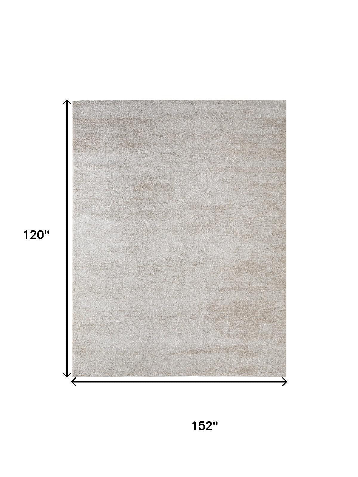 10' X 13' Blue And Ivory Abstract Area Rug - Home & Garden
