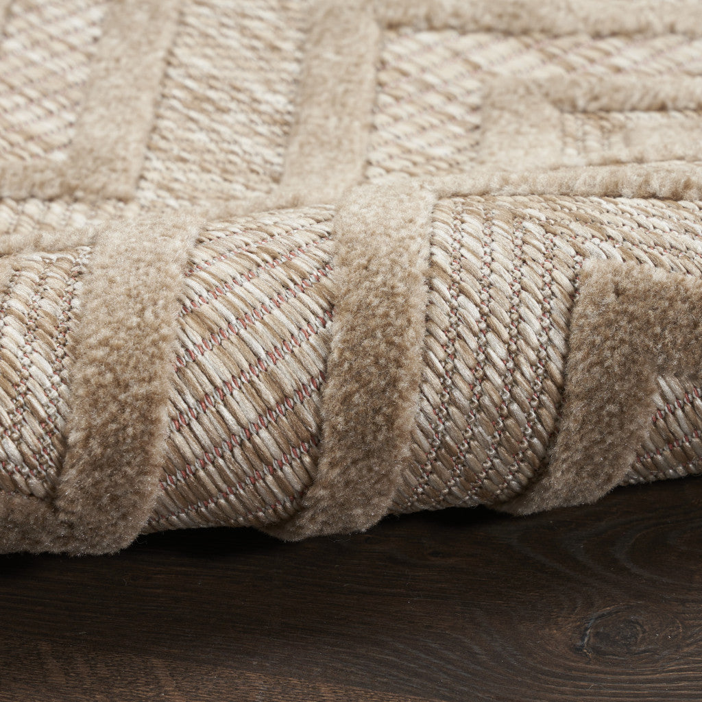 8' X 10' Beige Indoor Outdoor Area Rug - Outdoor