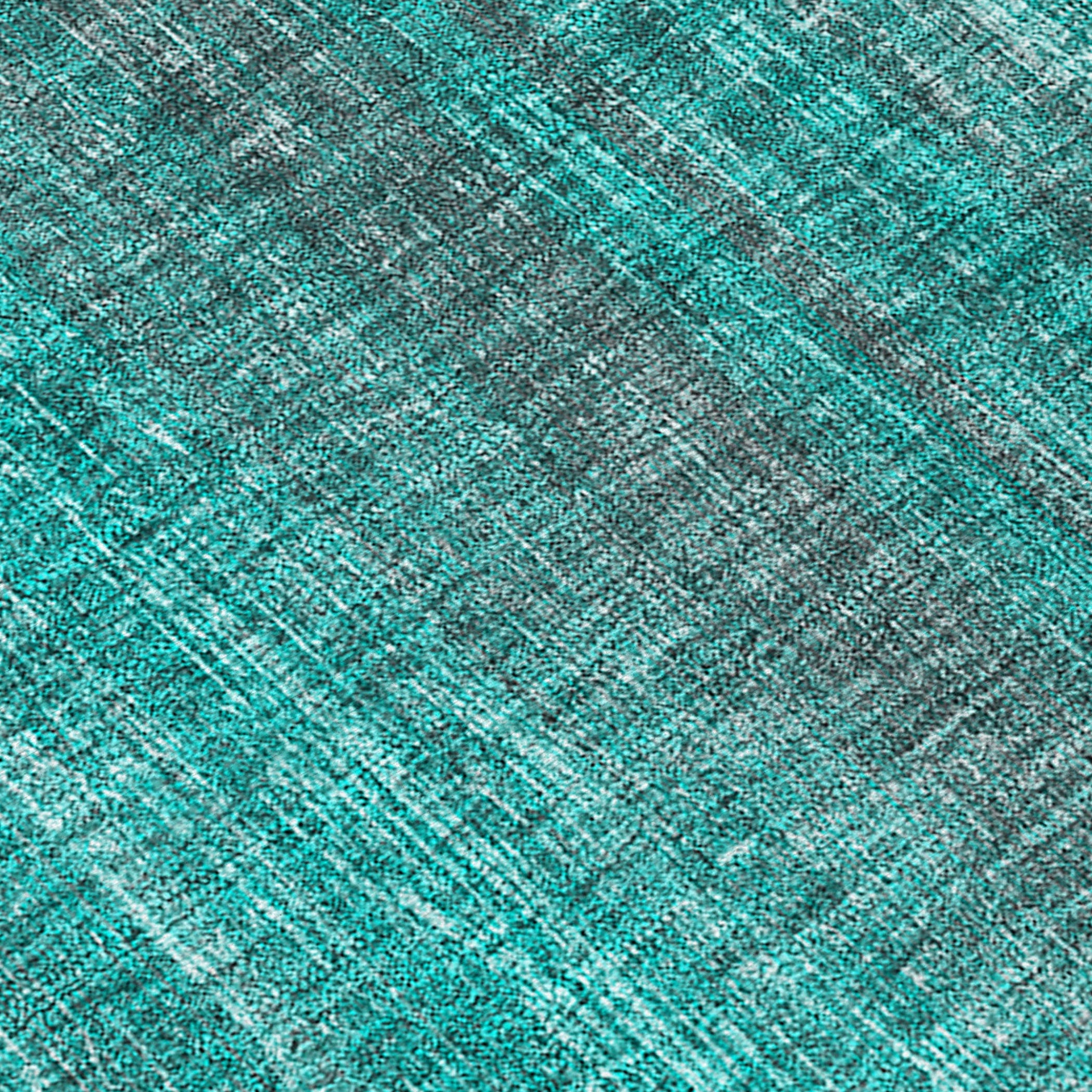 8' Runner Teal Striped Washable Non Skid Indoor Outdoor Runner Rug - Sports & Outdoor