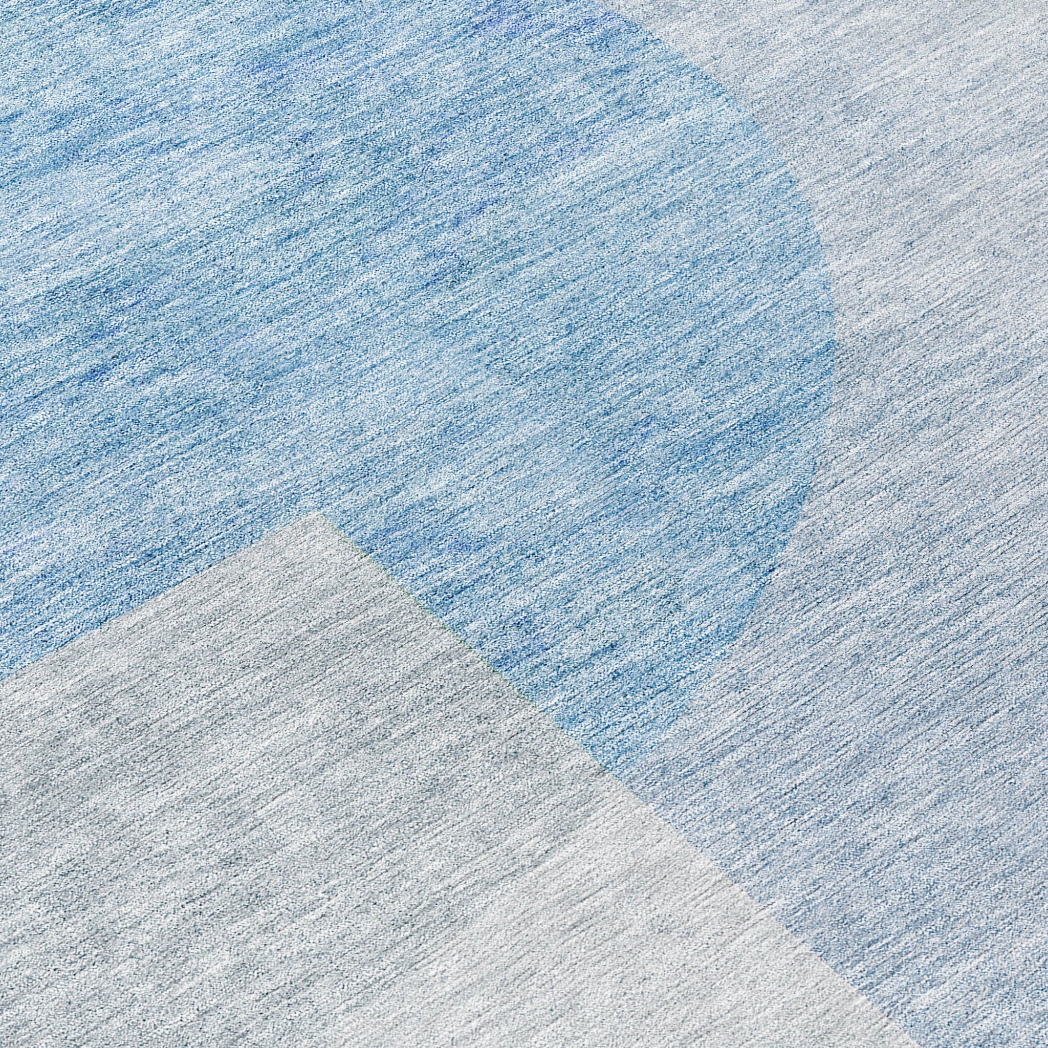 10' X 14' Navy Blue And Sky Blue Geometric Washable Indoor Outdoor Area Rug - Outdoor