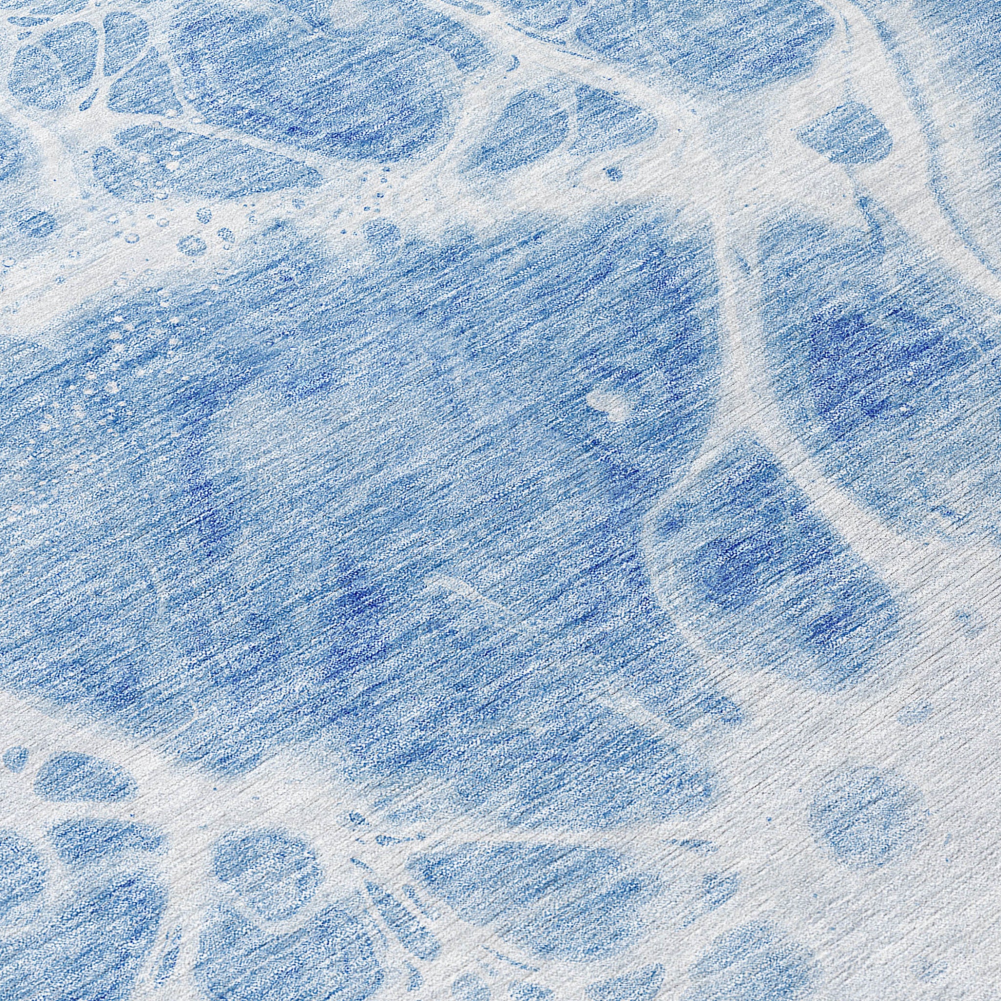 10' X 14' Sky Blue And Denim Blue Nautical Washable Indoor Outdoor Area Rug - Sports & Outdoor