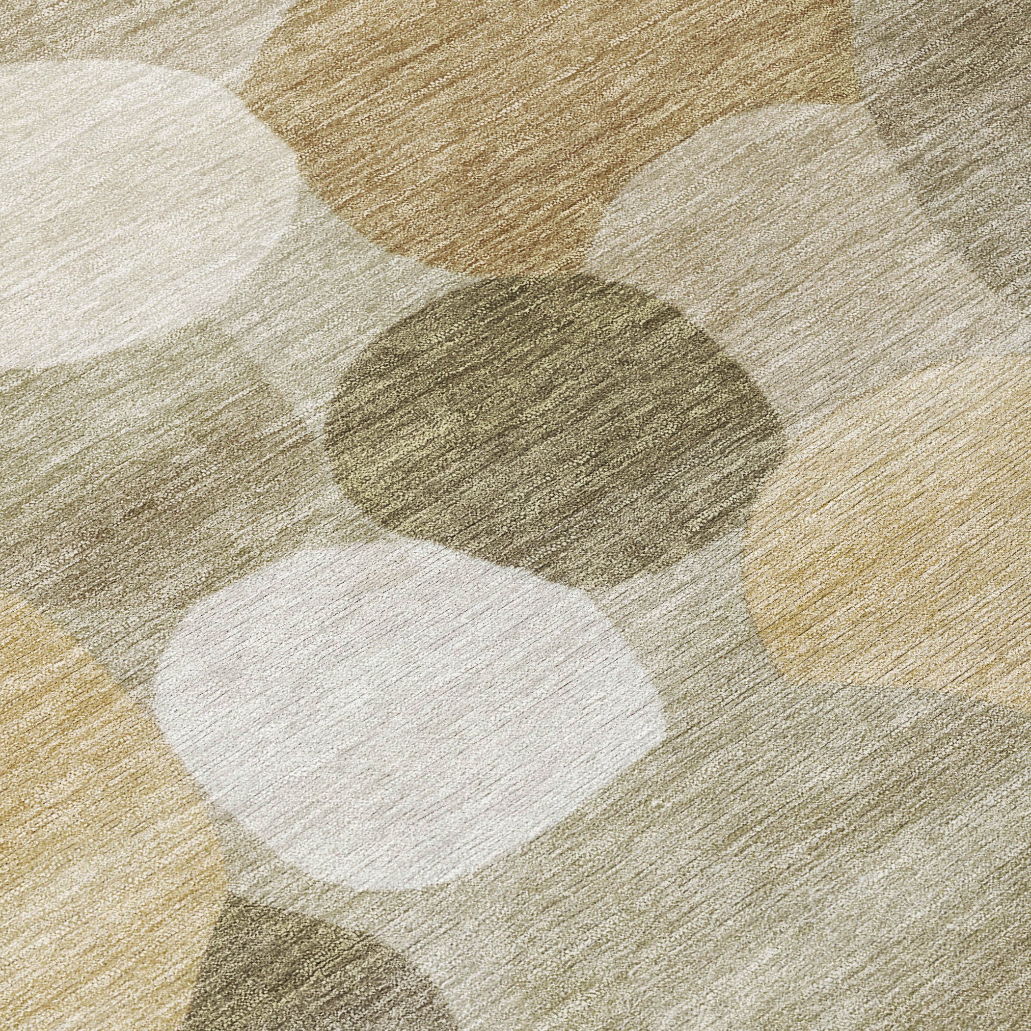 10' X 14' Khaki And Beige Geometric Washable Indoor Outdoor Area Rug - Sports & Outdoor