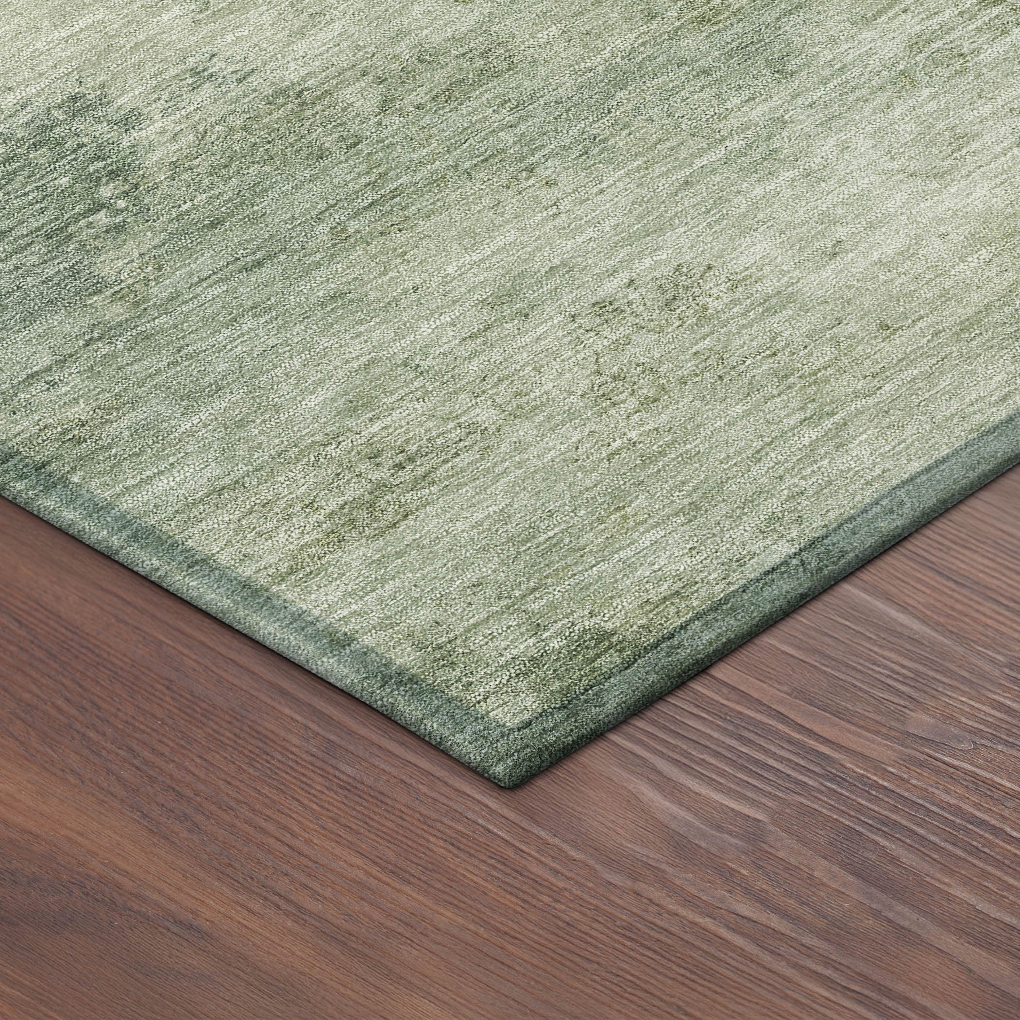 3' X 5' Fern Green And Ivory Abstract Washable Indoor Outdoor Area Rug - Sports & Outdoor