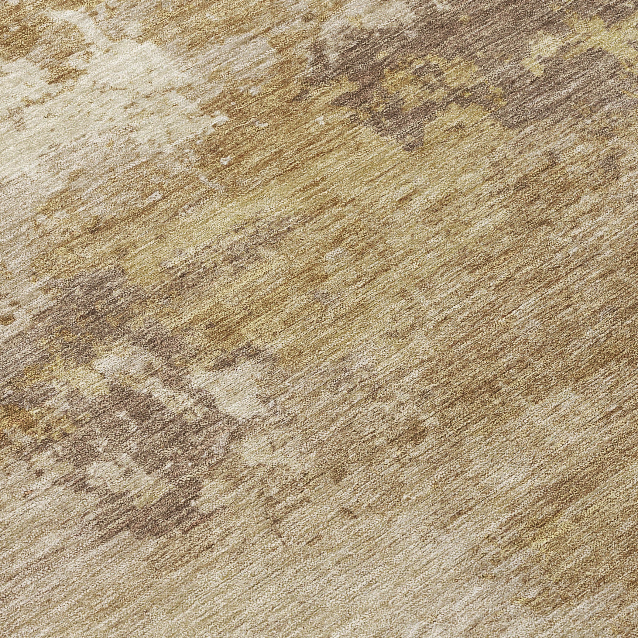 3' X 5' Wheat And Beige Abstract Washable Indoor Outdoor Area Rug - Sports & Outdoor
