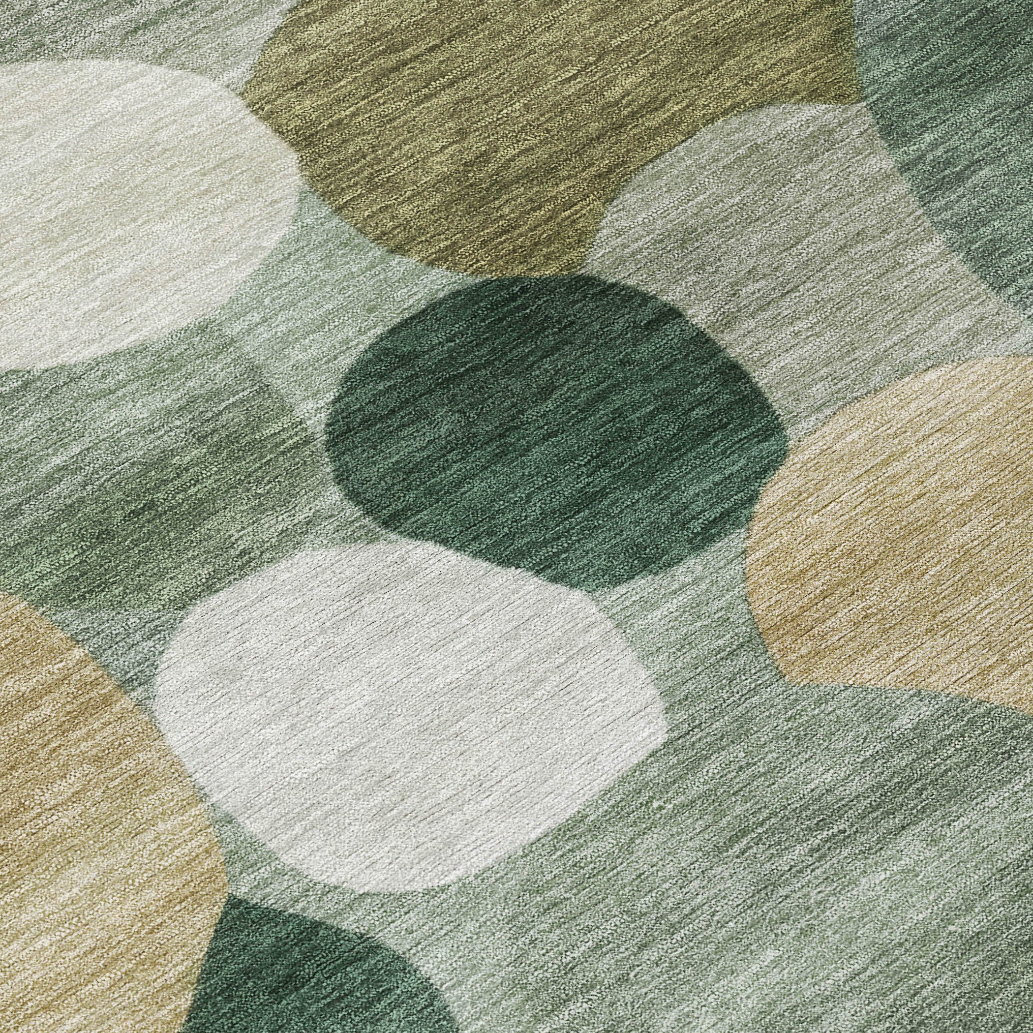 10' X 14' Green And Beige Geometric Washable Indoor Outdoor Area Rug - Sports & Outdoor