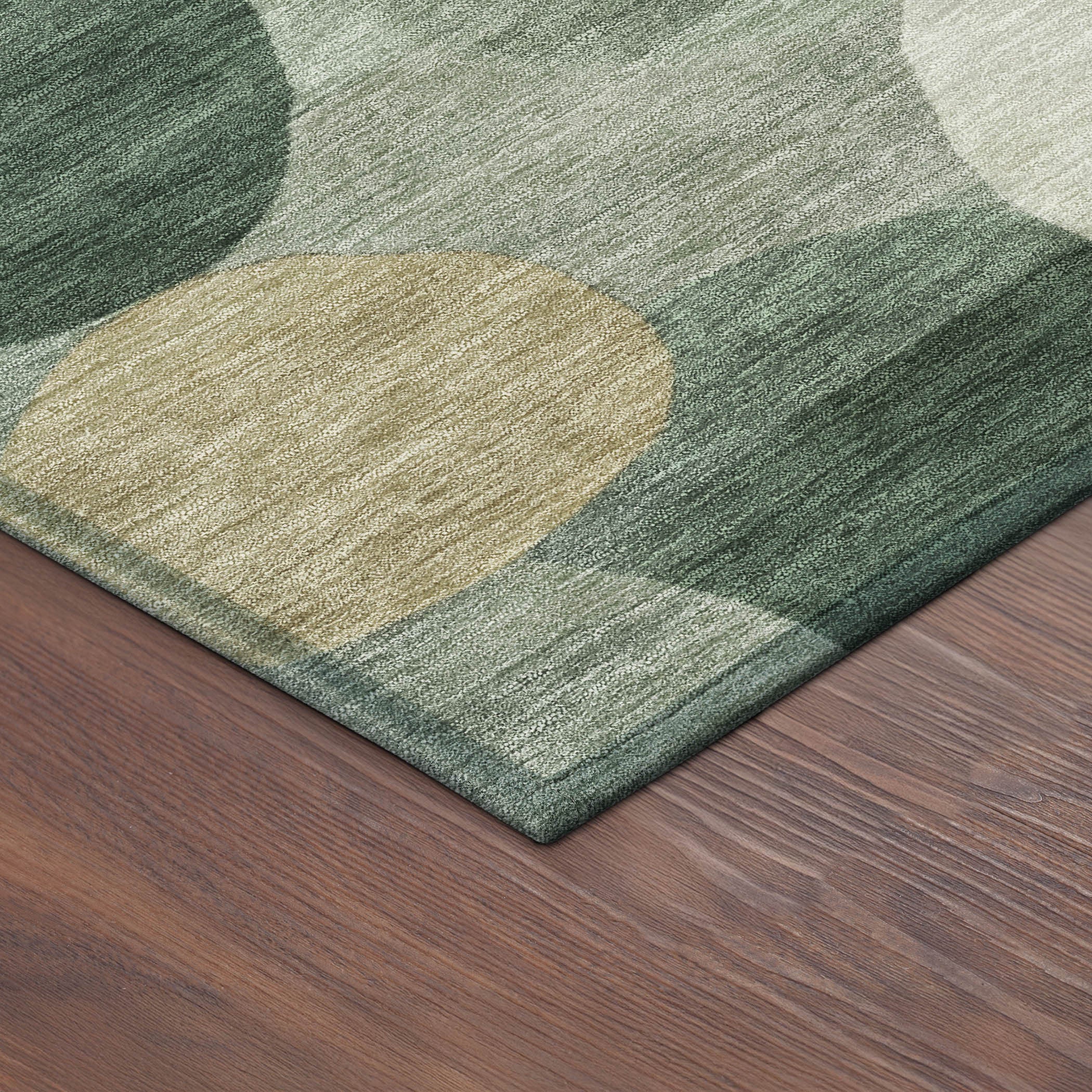 10' X 14' Green And Beige Geometric Washable Indoor Outdoor Area Rug - Sports & Outdoor