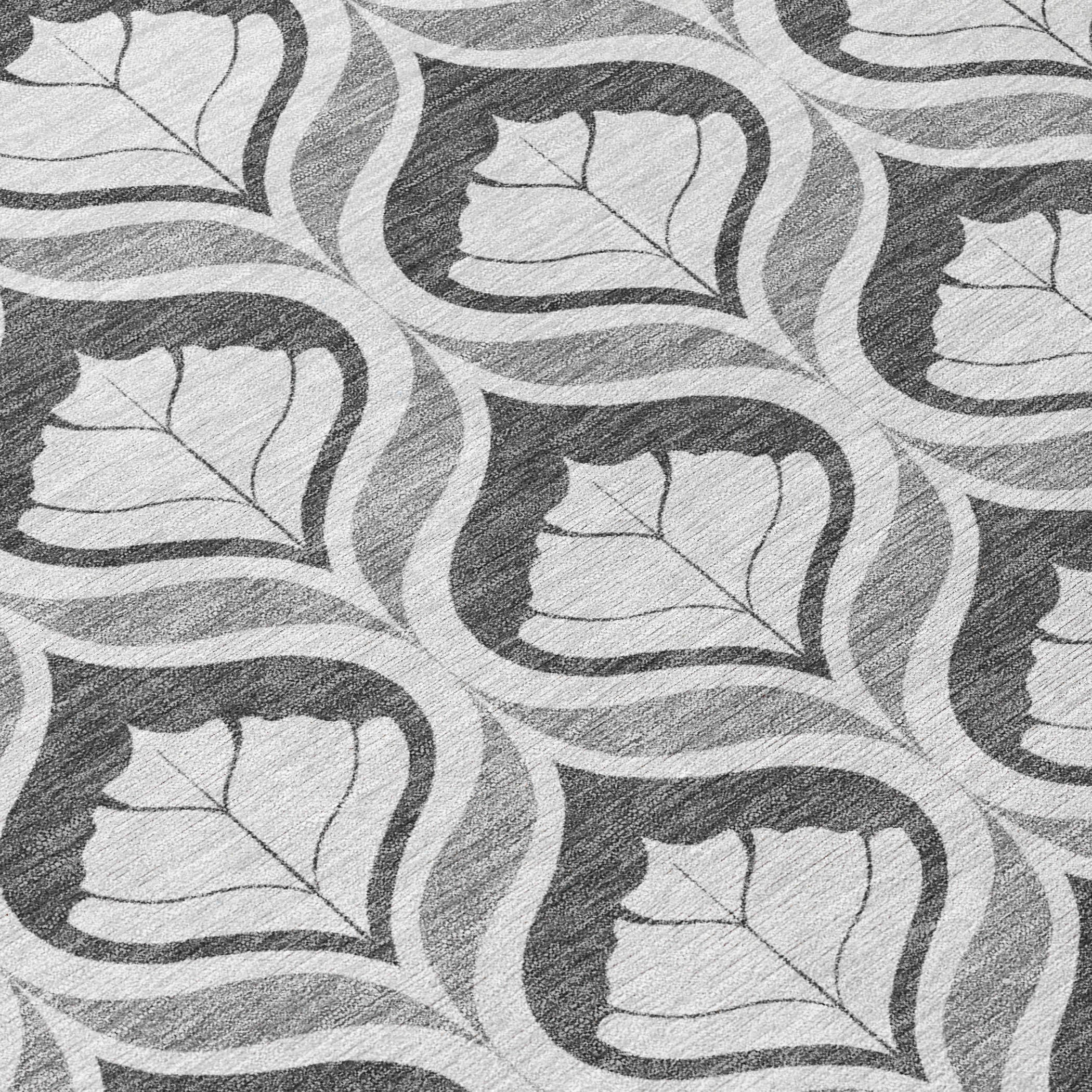 3' X 5' Charcoal And Silver Geometric Washable Indoor Outdoor Area Rug - Sports & Outdoor