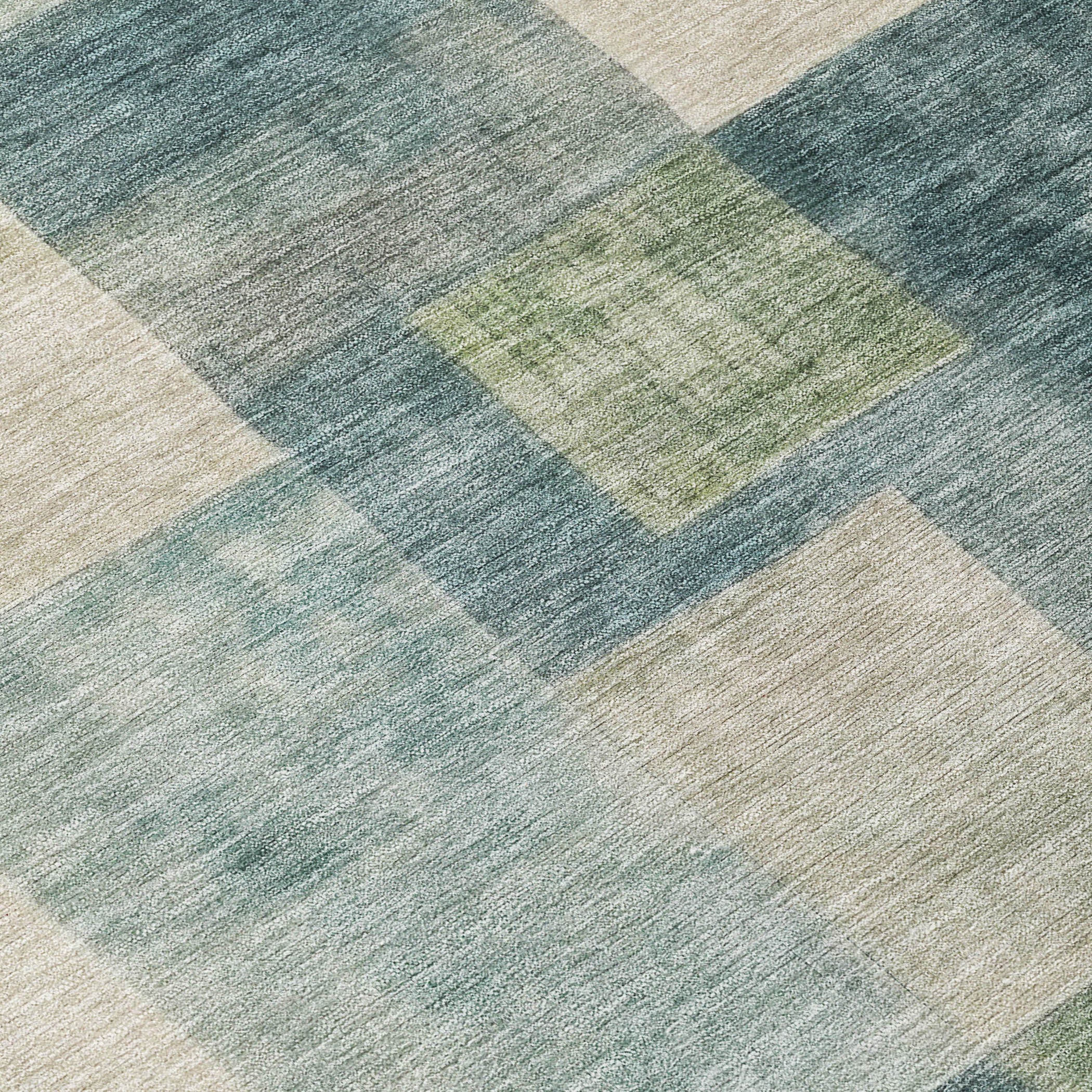 3' X 5' Blue Geometric Washable Indoor Outdoor Area Rug - Sports & Outdoor