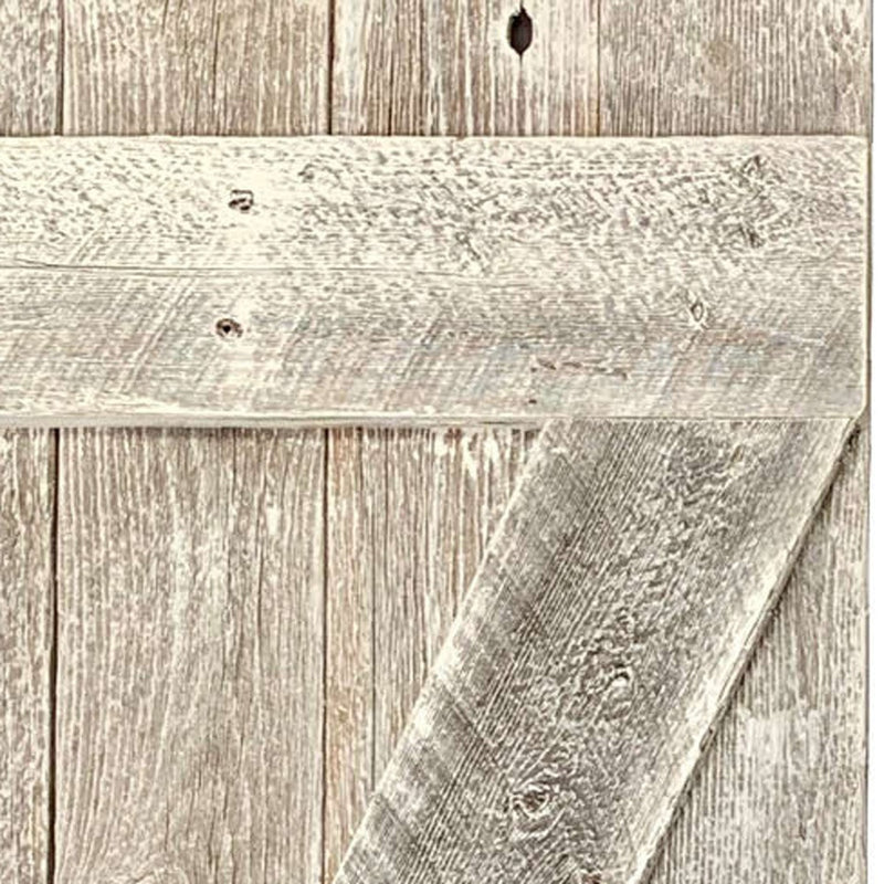 Set Of Two Rustic Weathered Grey Wood Decorative Window Shutters - Home Decor