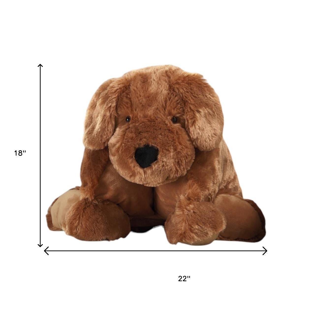 22" X 18" Brown Dog Throw Pillow - Home & Garden