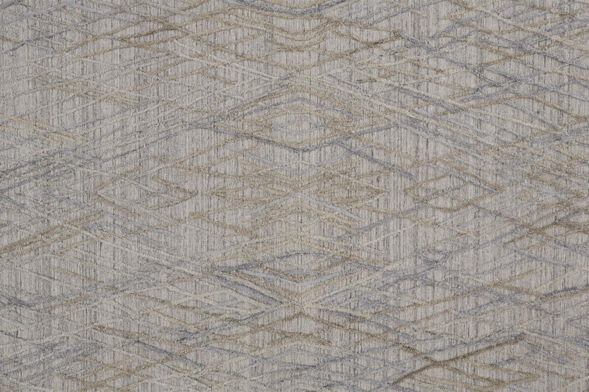 2' X 3' Blue and Gray Abstract Hand Woven Area Rug - Home & Garden
