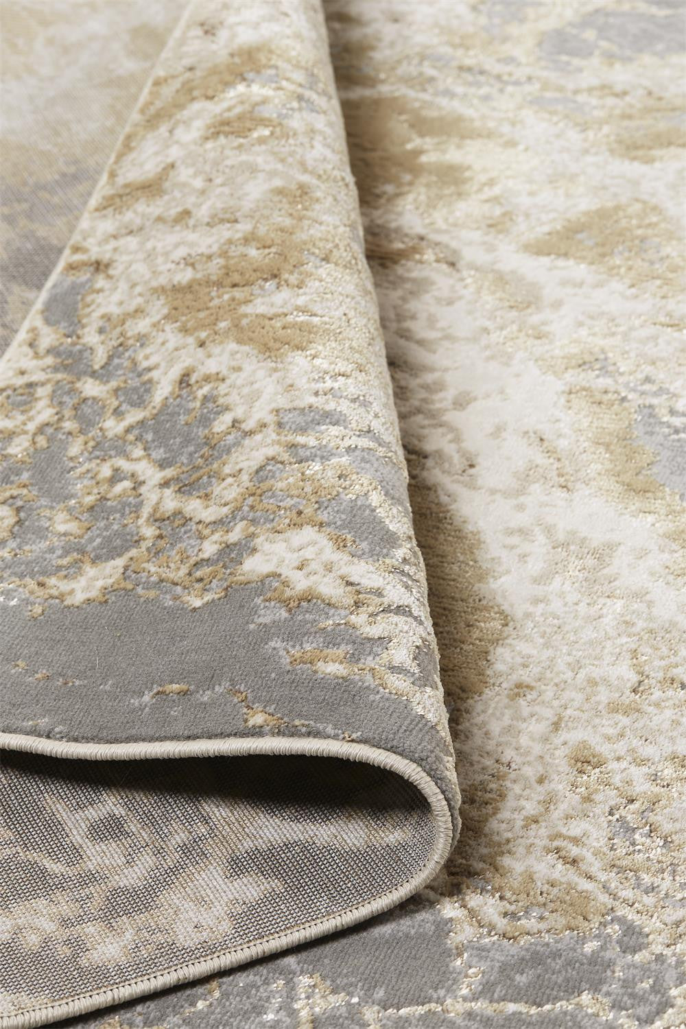 2' X 3' Ivory Tan And Gray Abstract Area Rug - Home & Garden